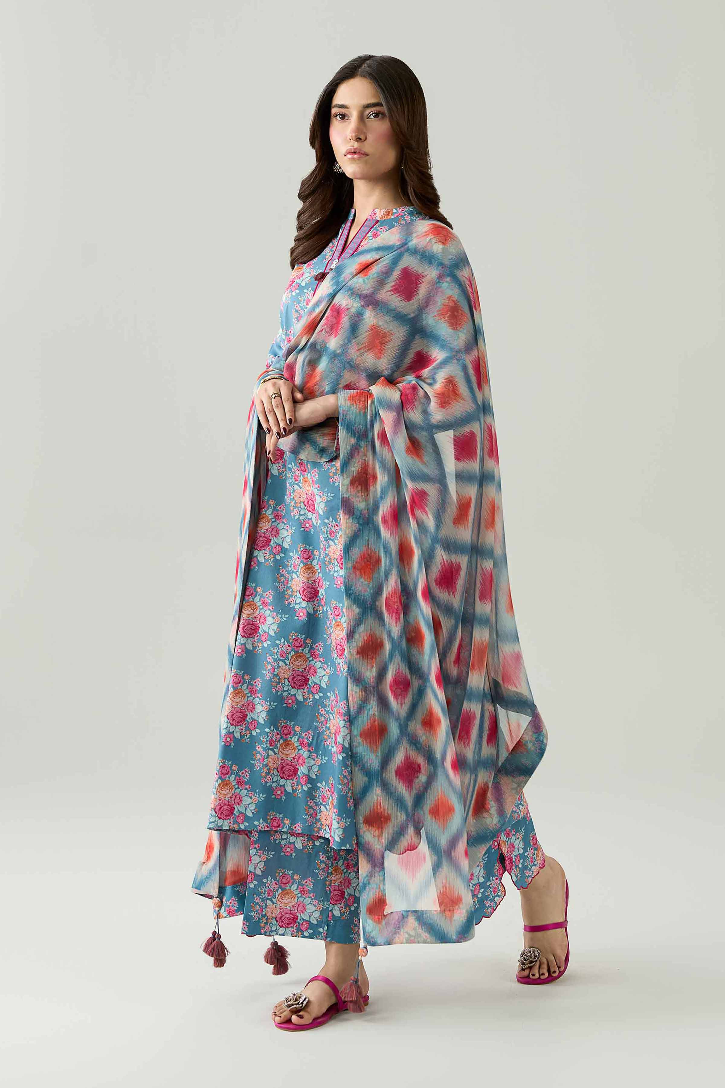 3 Piece - Digital Printed Suit - 42602187 for Women - Unstitched Collection | Shop Online