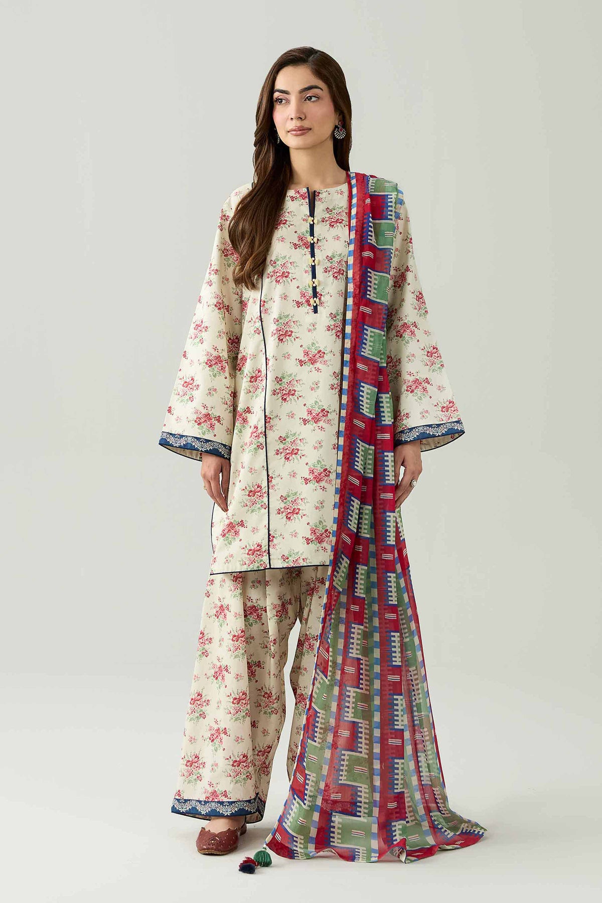 3 Piece - Digital Printed Suit - 42602188