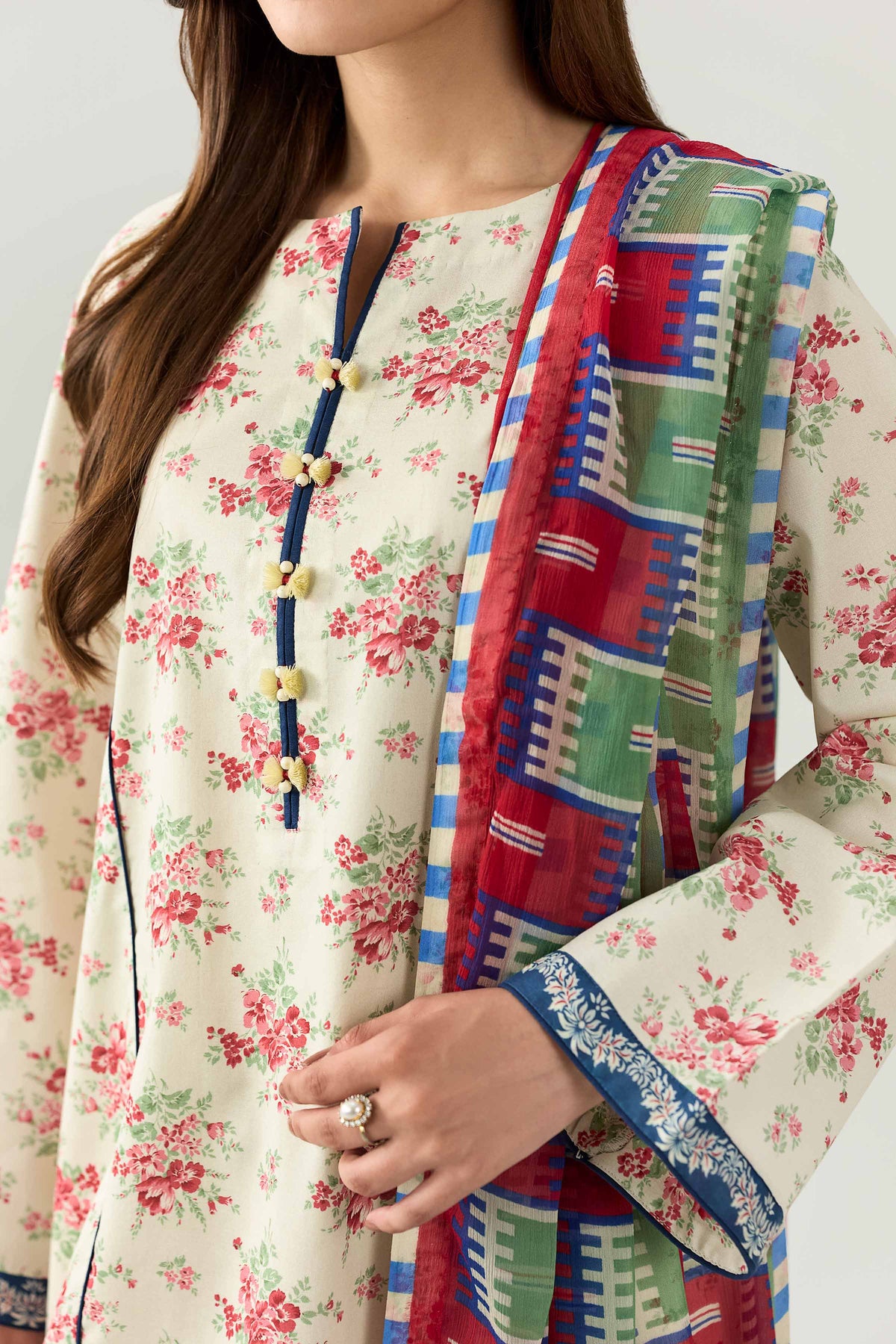 3 Piece - Digital Printed Suit - 42602188