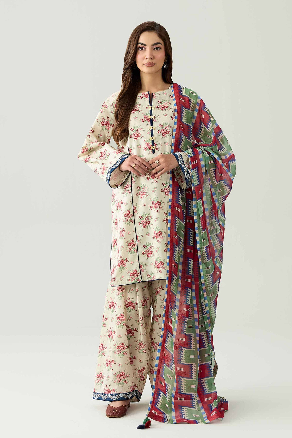 3 Piece - Digital Printed Suit - 42602188