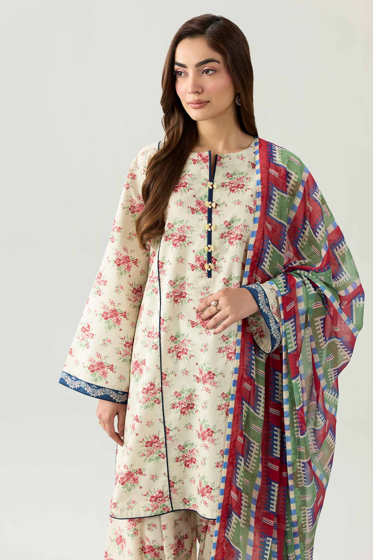 3 Piece - Digital Printed Suit - 42602188