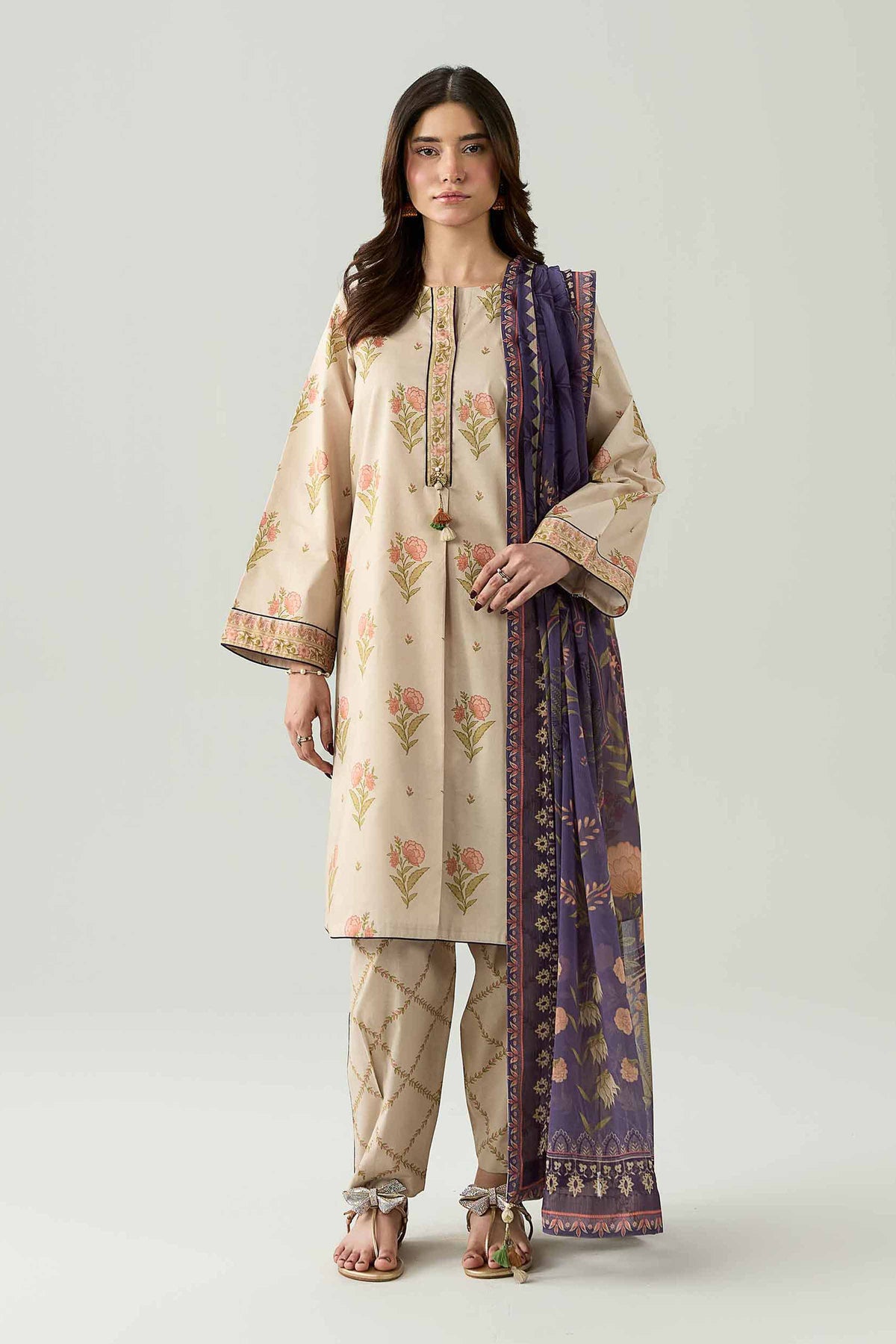 3 Piece - Digital Printed Suit - 42602192