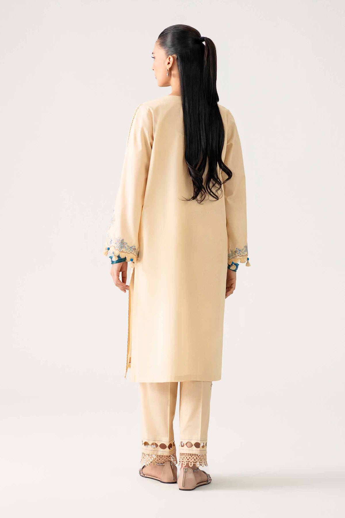 NISHAT UAE 2Pc Embroidered Unstitched Women Yellow Lawn Suit