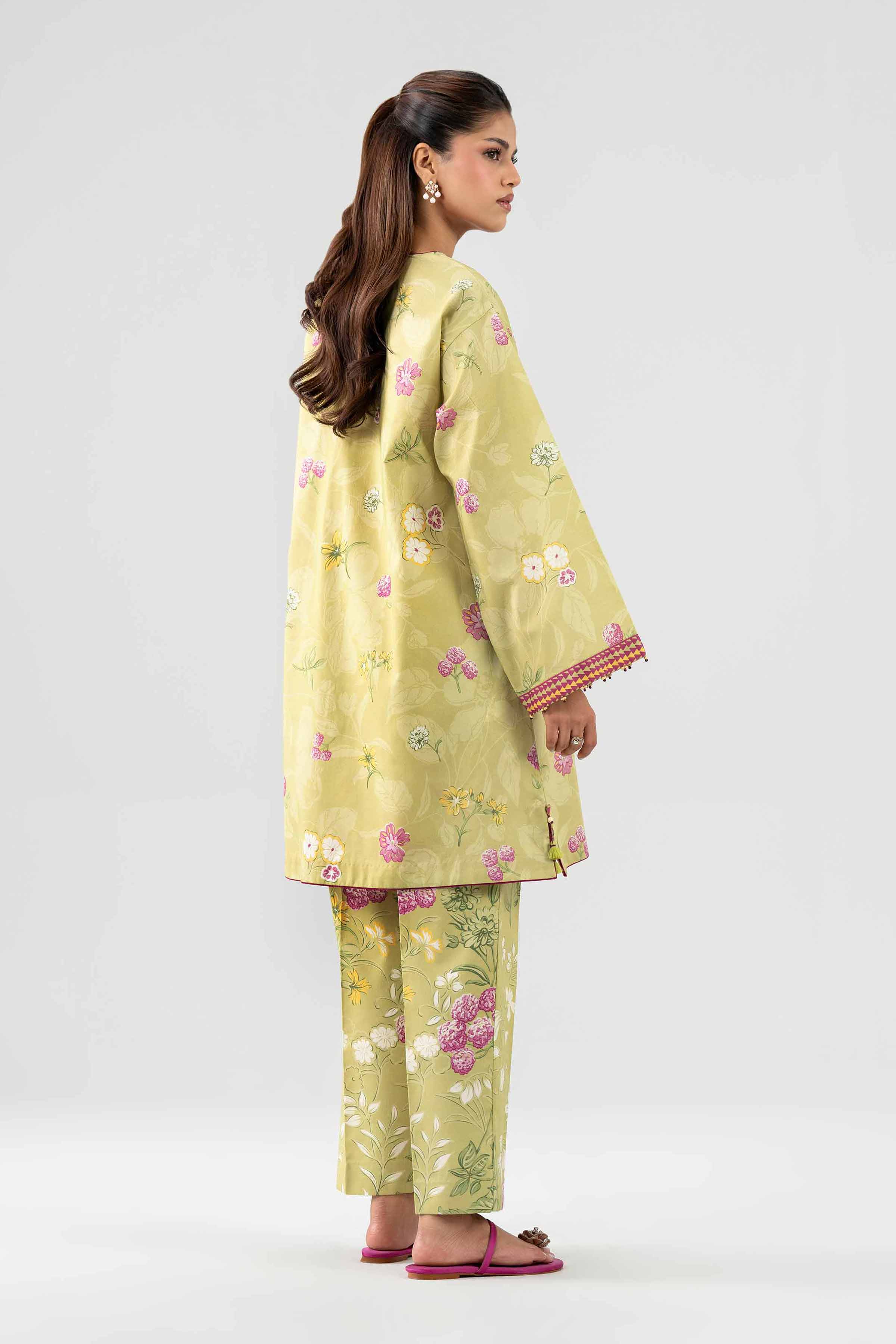 NISHAT UAE 2Pc Printed Unstitched Women Green Lawn Suit