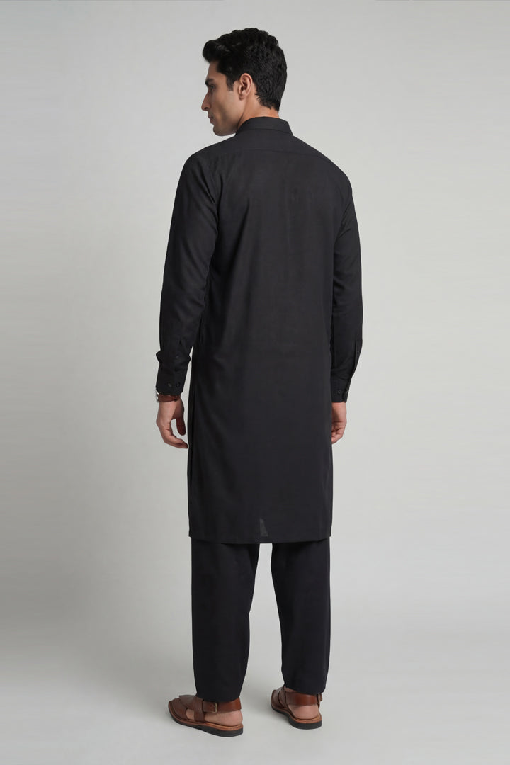 2 Piece - Naqsh Suit - 42608027 Black Willow & Pine 2PC Non-Embroidered