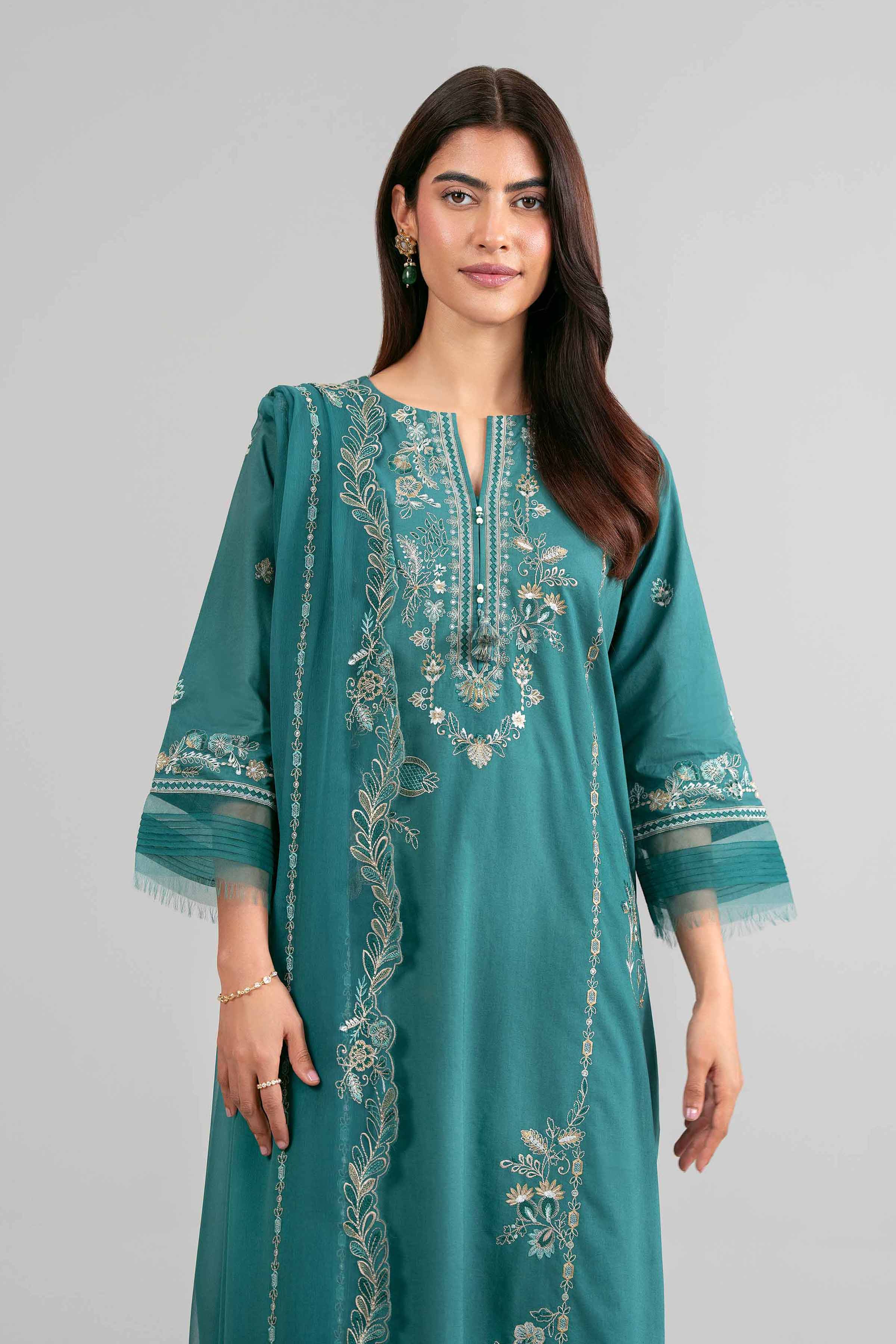3 Piece - Embroidered Suit - 42619947 for Women - Ready to Stitch Collection | Nishat | Shop Online