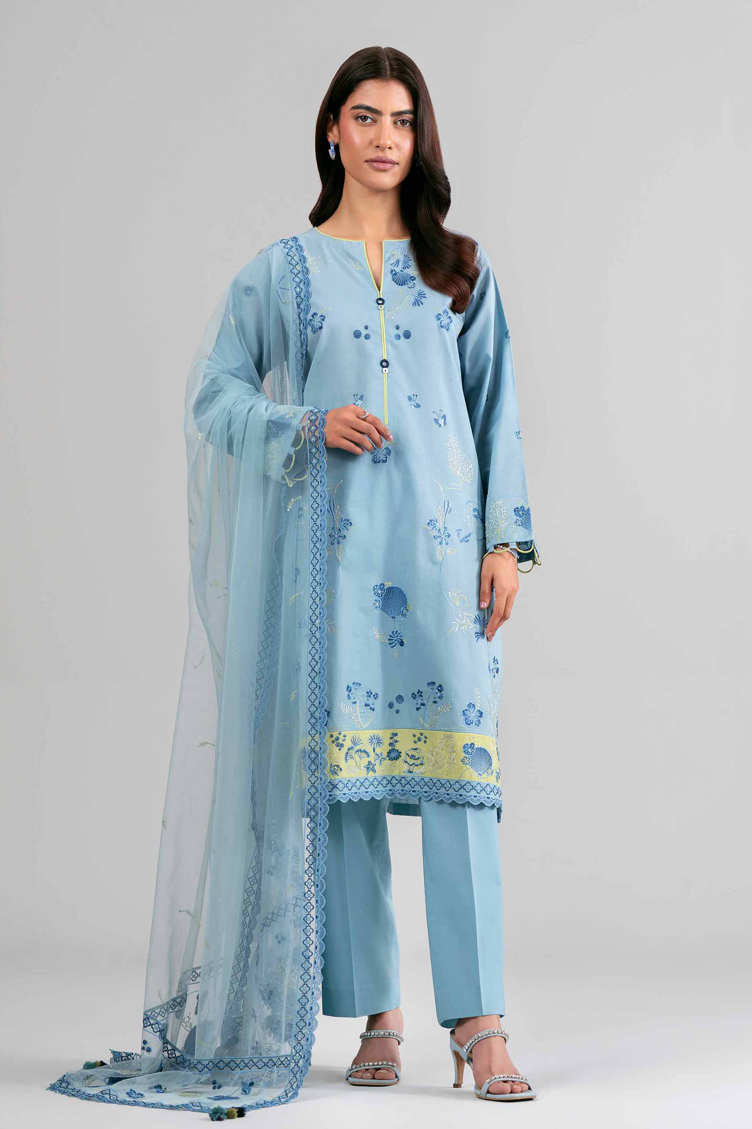 3 Piece - Embroidered Suit - 42619960 for Women - Ready to Stitch Collection | Nishat | Shop Online