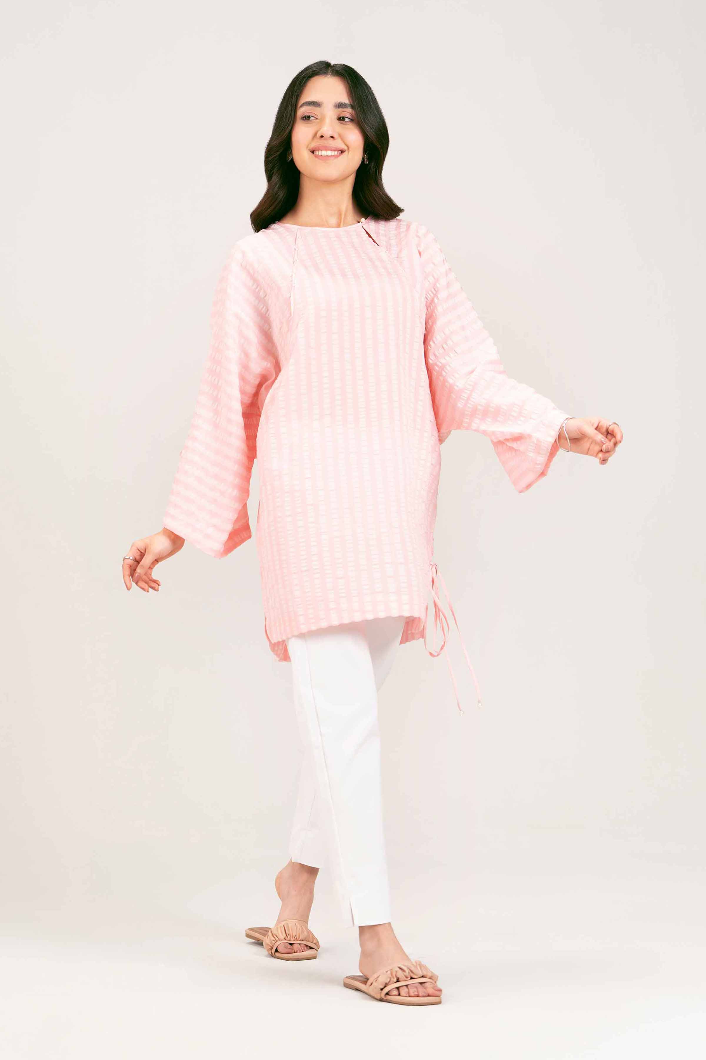 NISHATUAE - Pink Solids Cotton Ready to wear Tunic