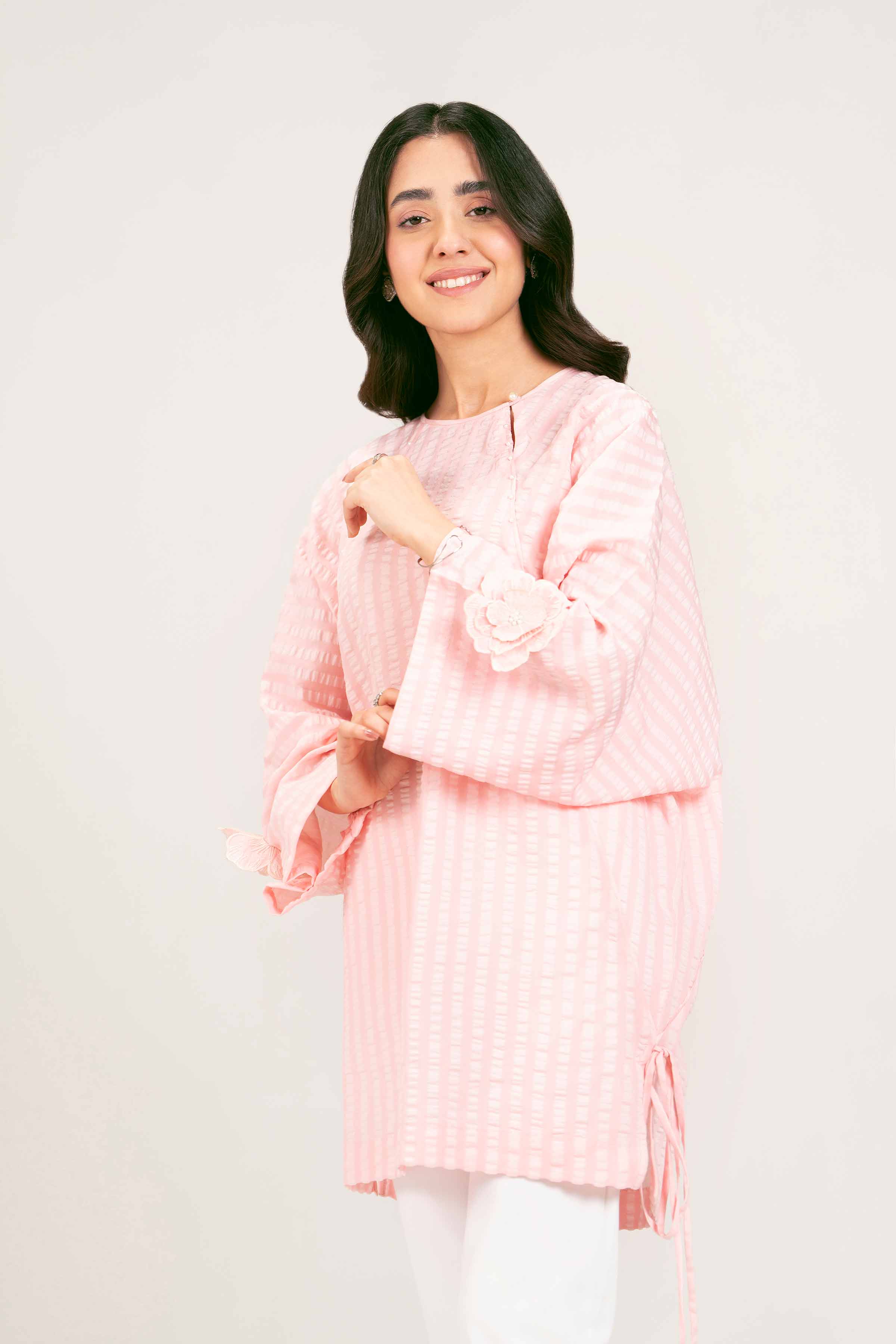 NISHATUAE - Pink Solids Cotton Ready to wear Tunic