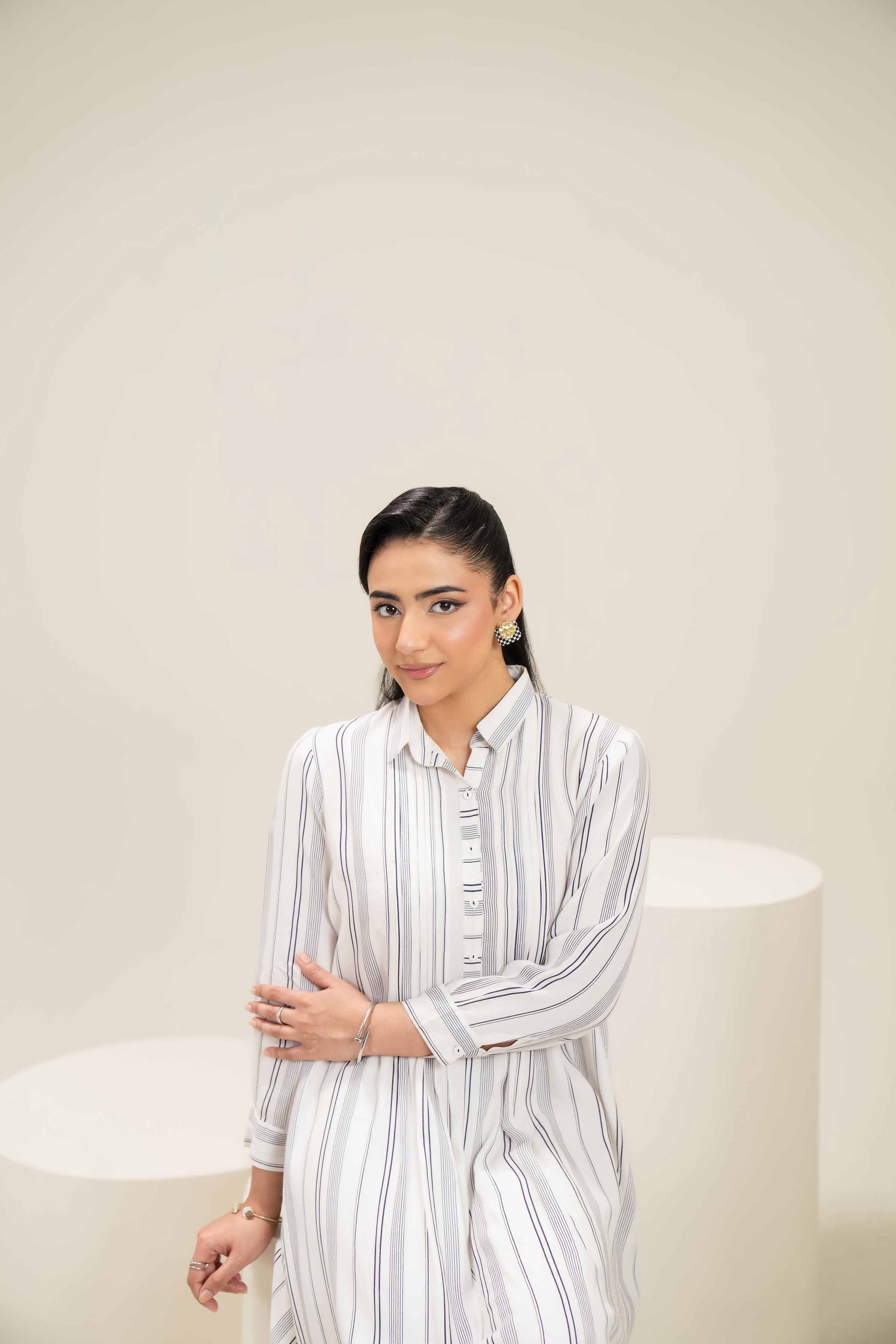 Printed Embroidered Dress - AS25-17