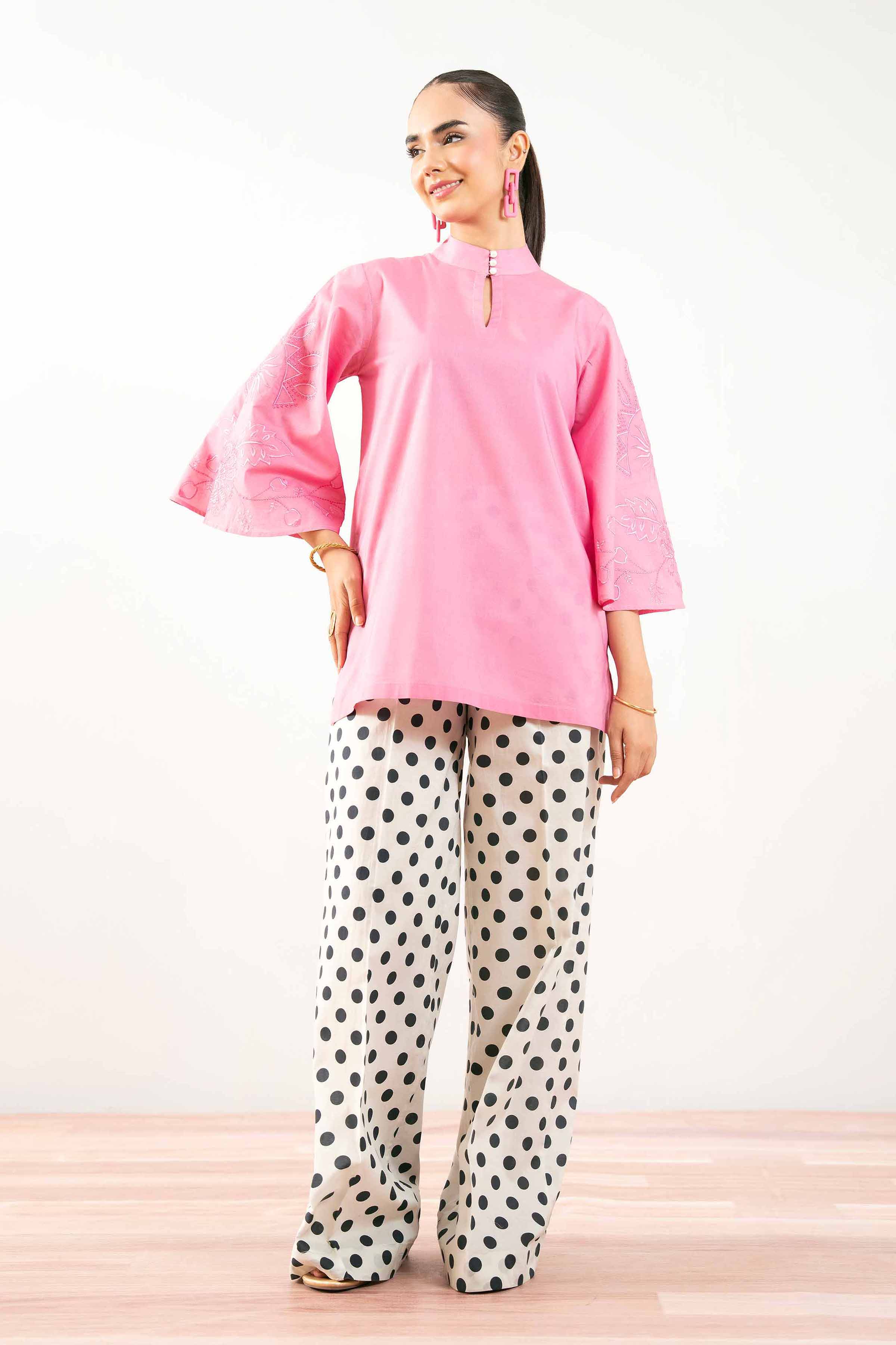 2 Piece - Printed Embroidered Suit - AS25-82