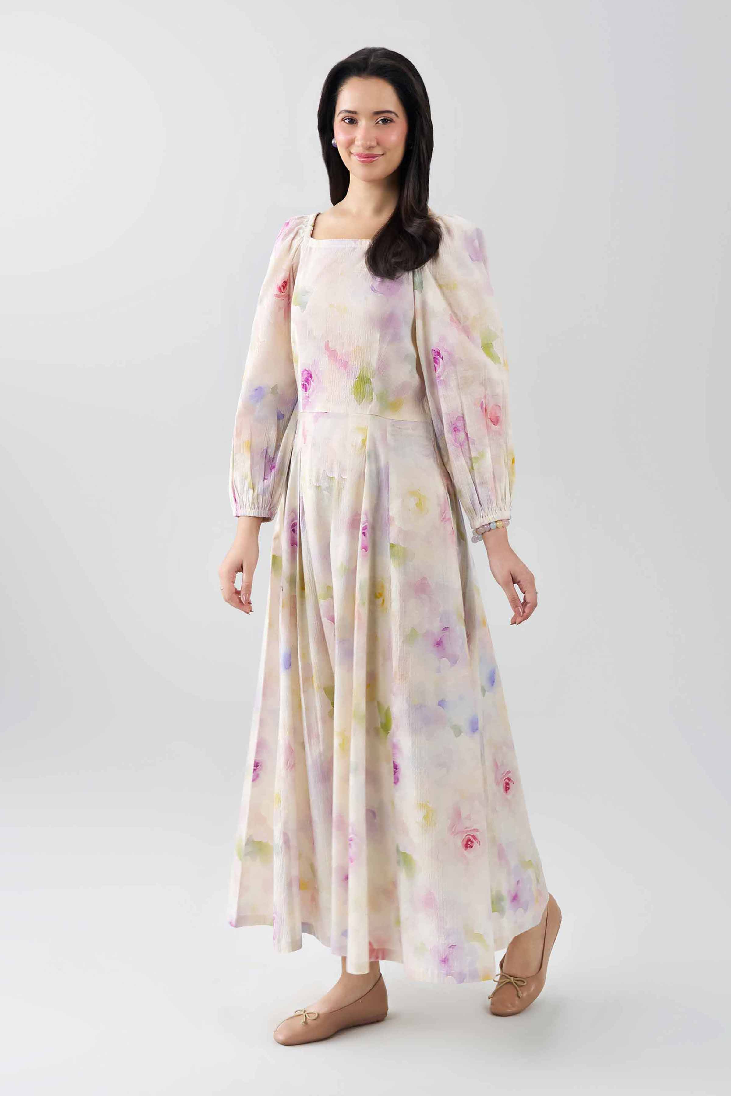 Printed Dress - AS26-05 Multi Seer Sucker 1PC Printed READY TO WEAR