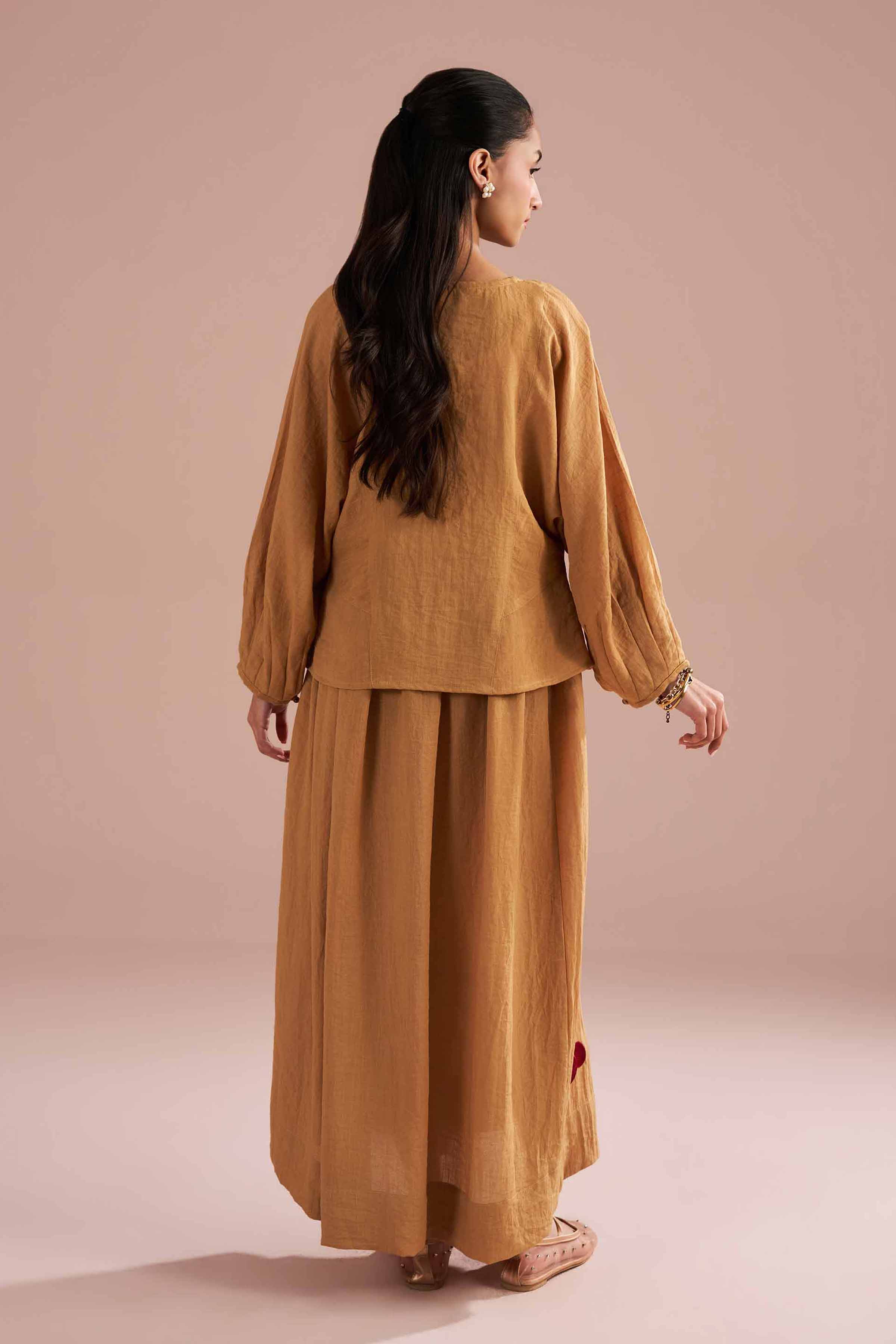 2 Piece - Embroidered Suit - AS26-07 Beige Cotton 2PC Embroidered READY TO WEAR