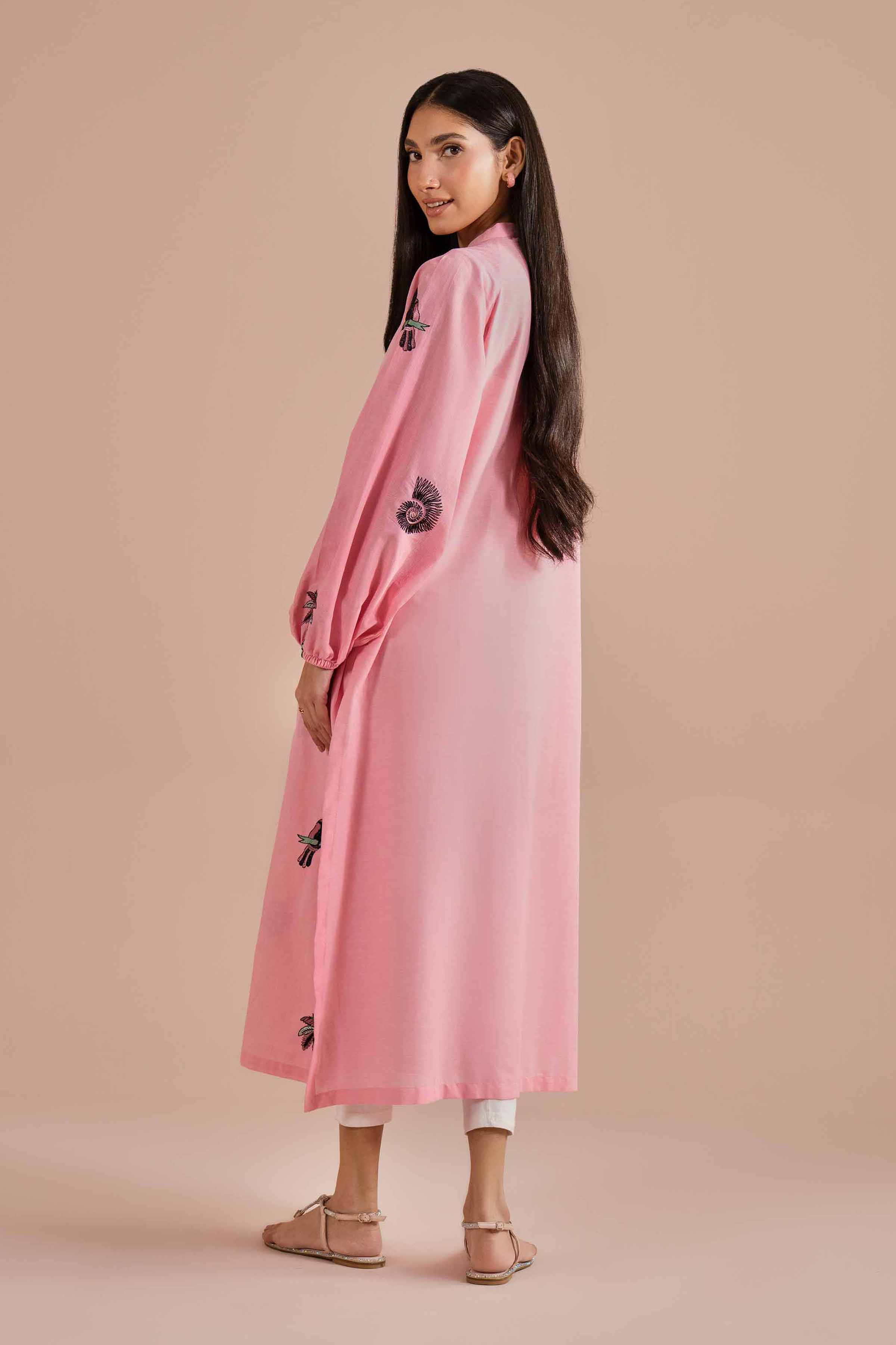 Embroidered Dress - AS26-09 NishatUAE Pink Lawn 1PC Embroidered Ready To Wear