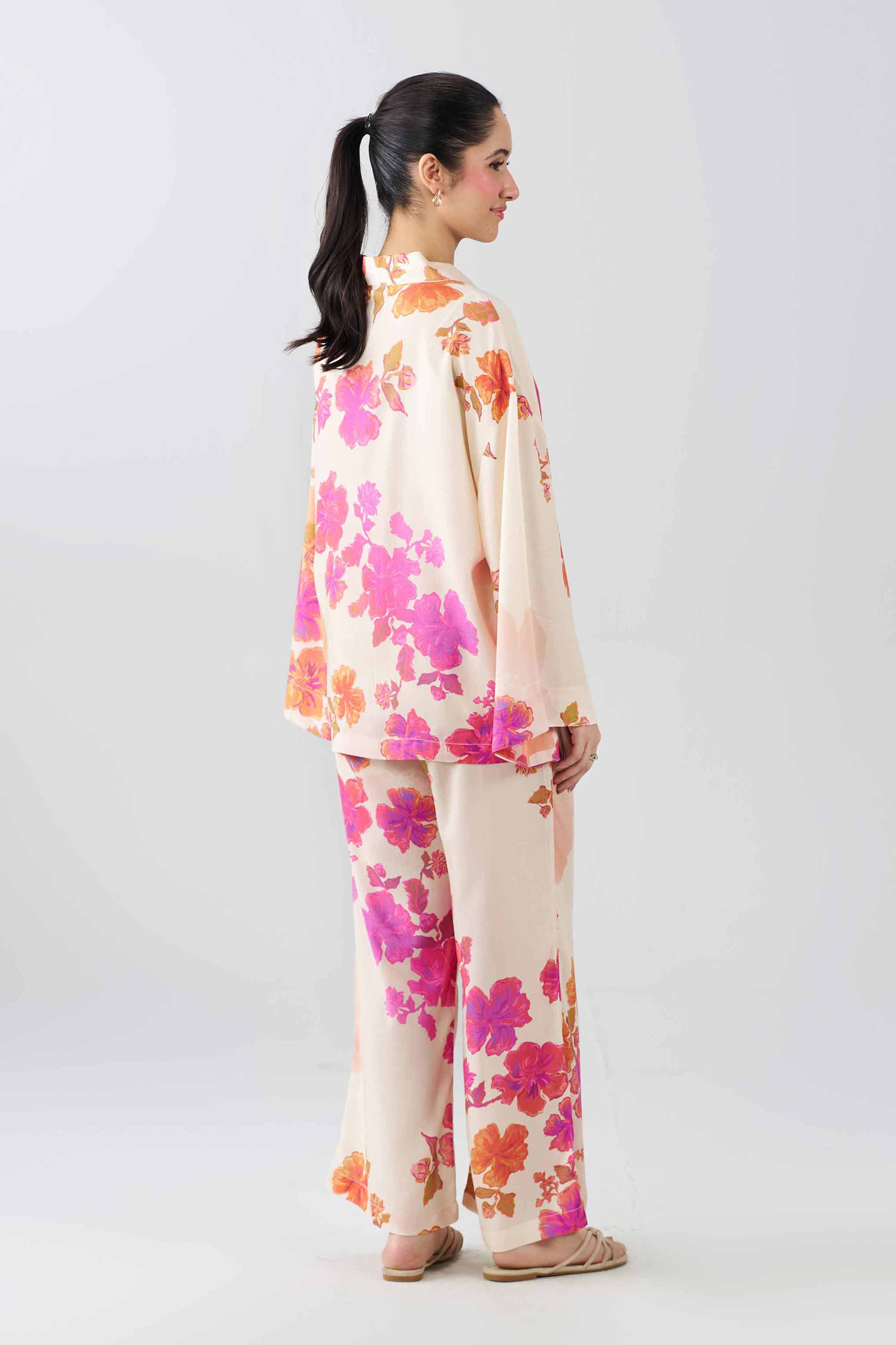 2 Piece - Printed Suit - AS26-21 Beige Dobby 2PC Printed READY TO WEAR