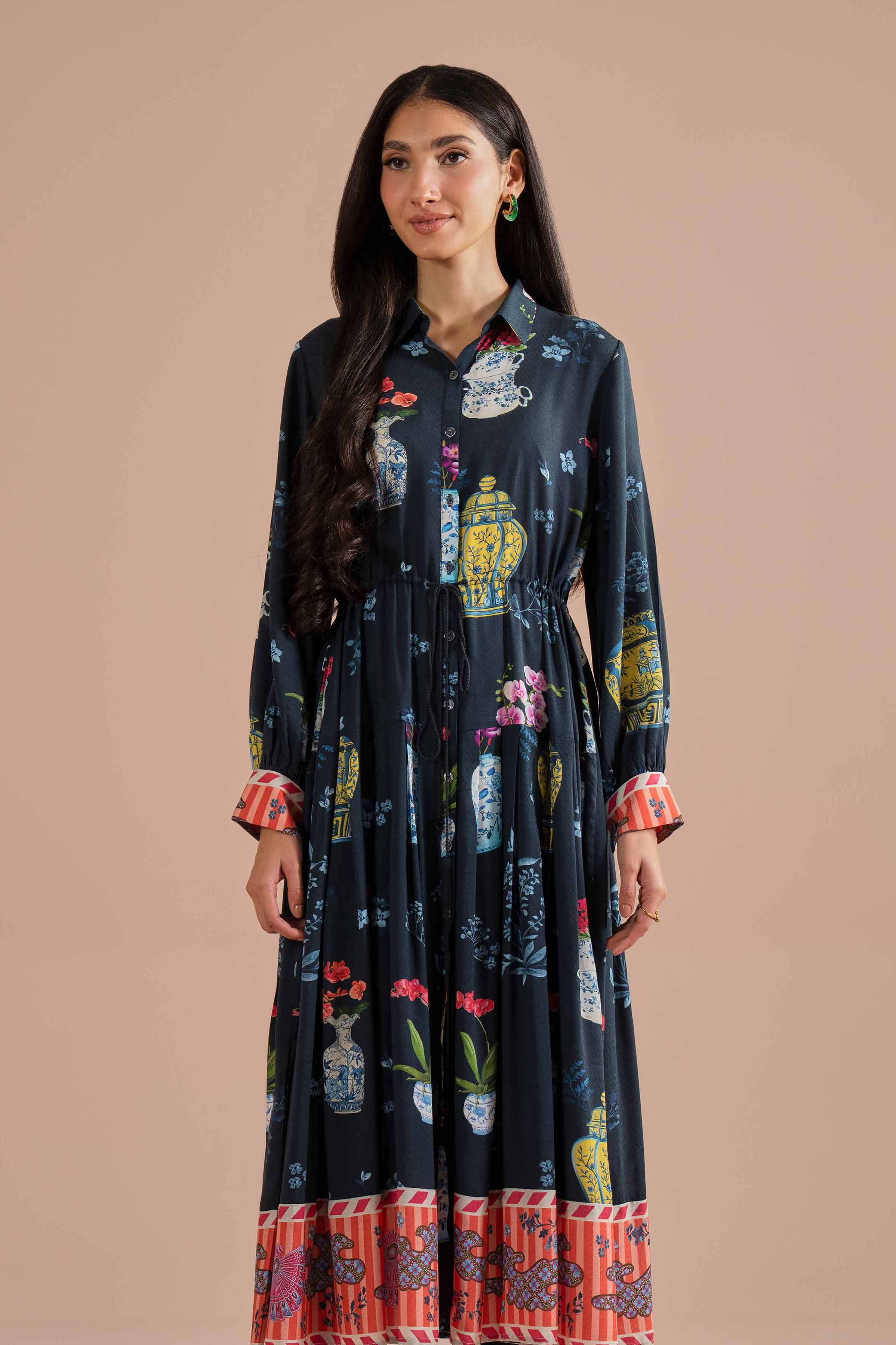 Printed Dress - AS26-22 Multi Dobby 1PC Printed READY TO WEAR