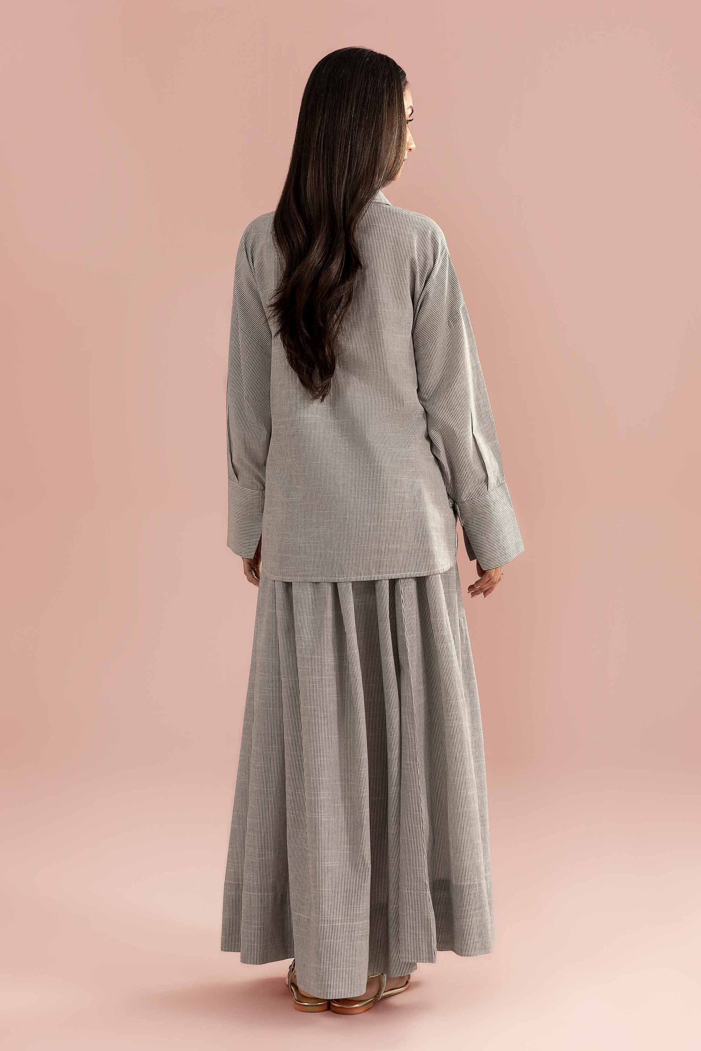 2 Piece - Embroidered Suit - AS26-29 Black Cotton 2PC Embroidered READY TO WEAR