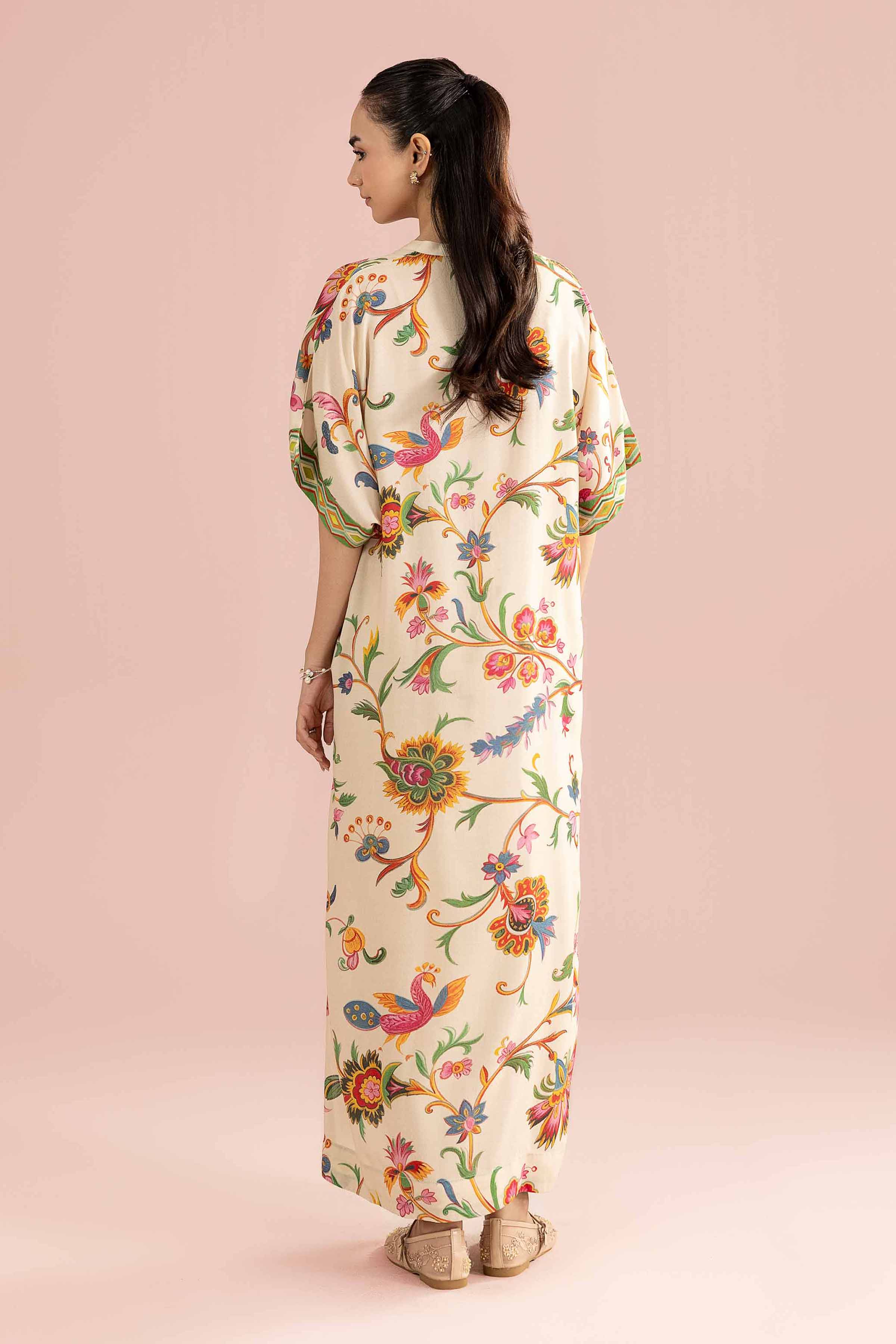 Printed Shirt - AS26-36 Beige Dobby 1PC Printed READY TO WEAR