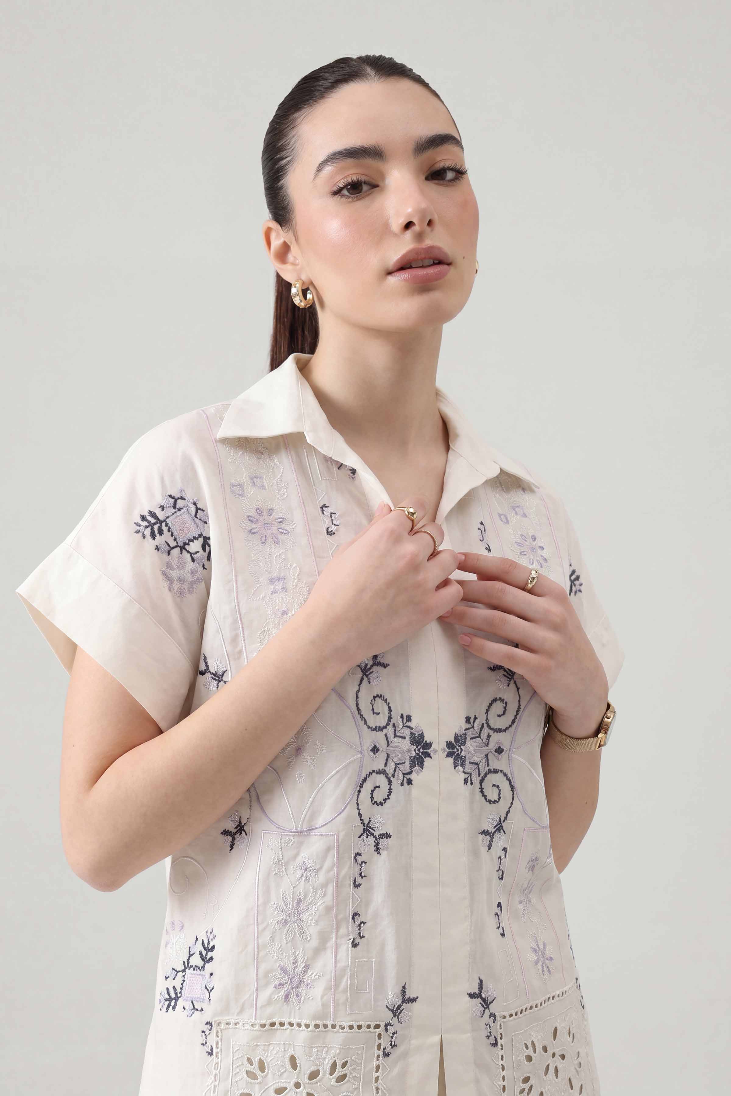 2 Piece - Embroidered Suit - AS26-98