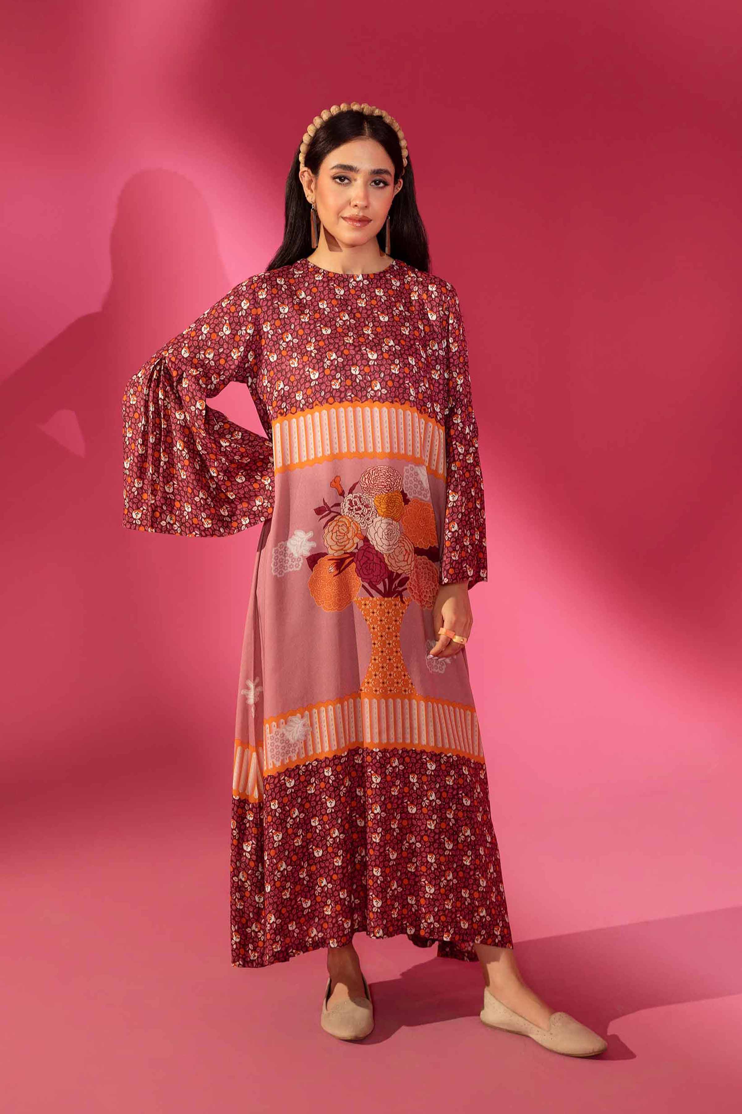 Printed Long Dress - AW23-20