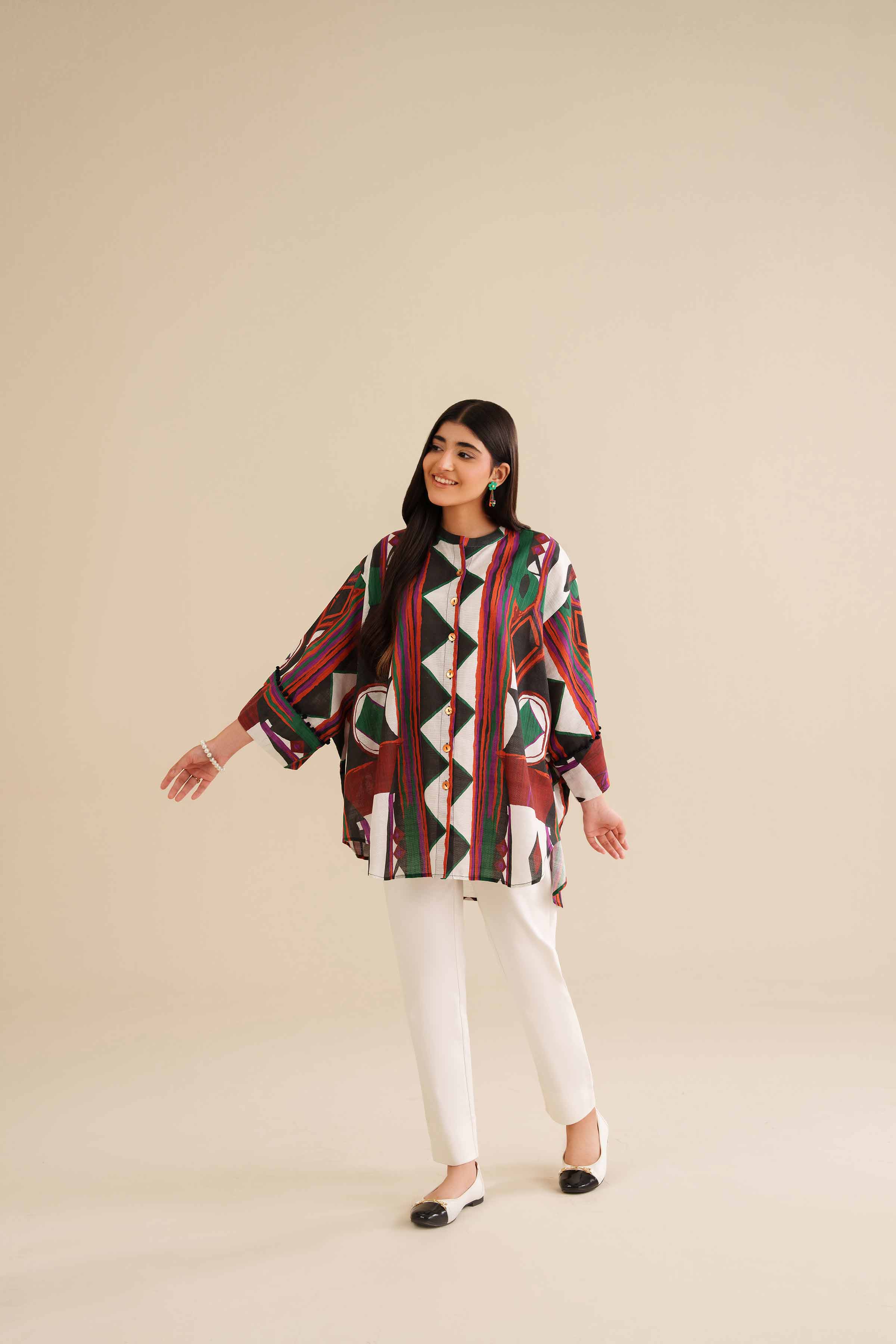 NISHATUAE - Multi Printed Khaddar Ready to wear Tunic