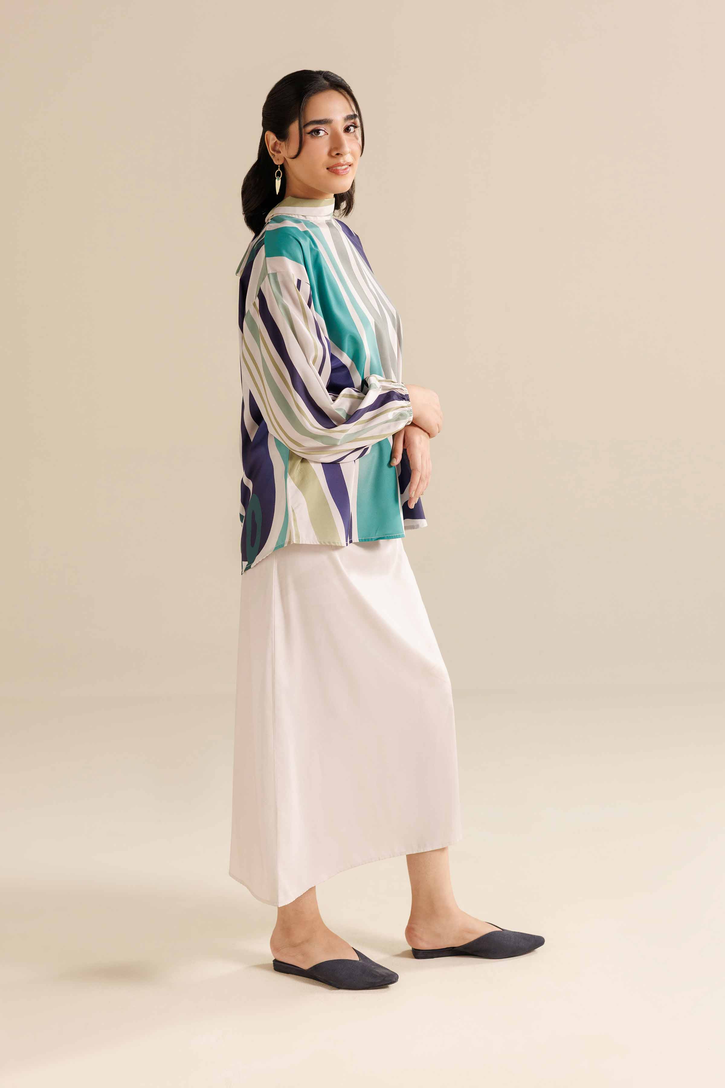 NISHATUAE - Multi Printed Silk 2-piece Ready to wear Dress