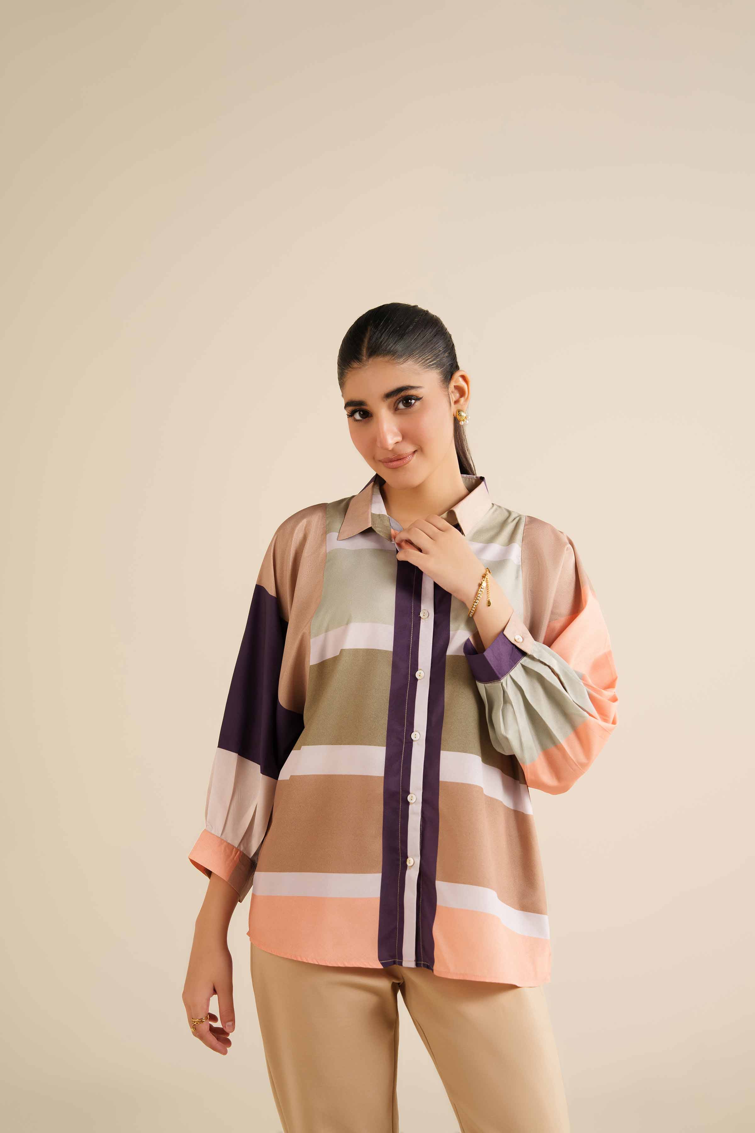 NISHATUAE - Multi Printed Silk Ready to wear Tunic