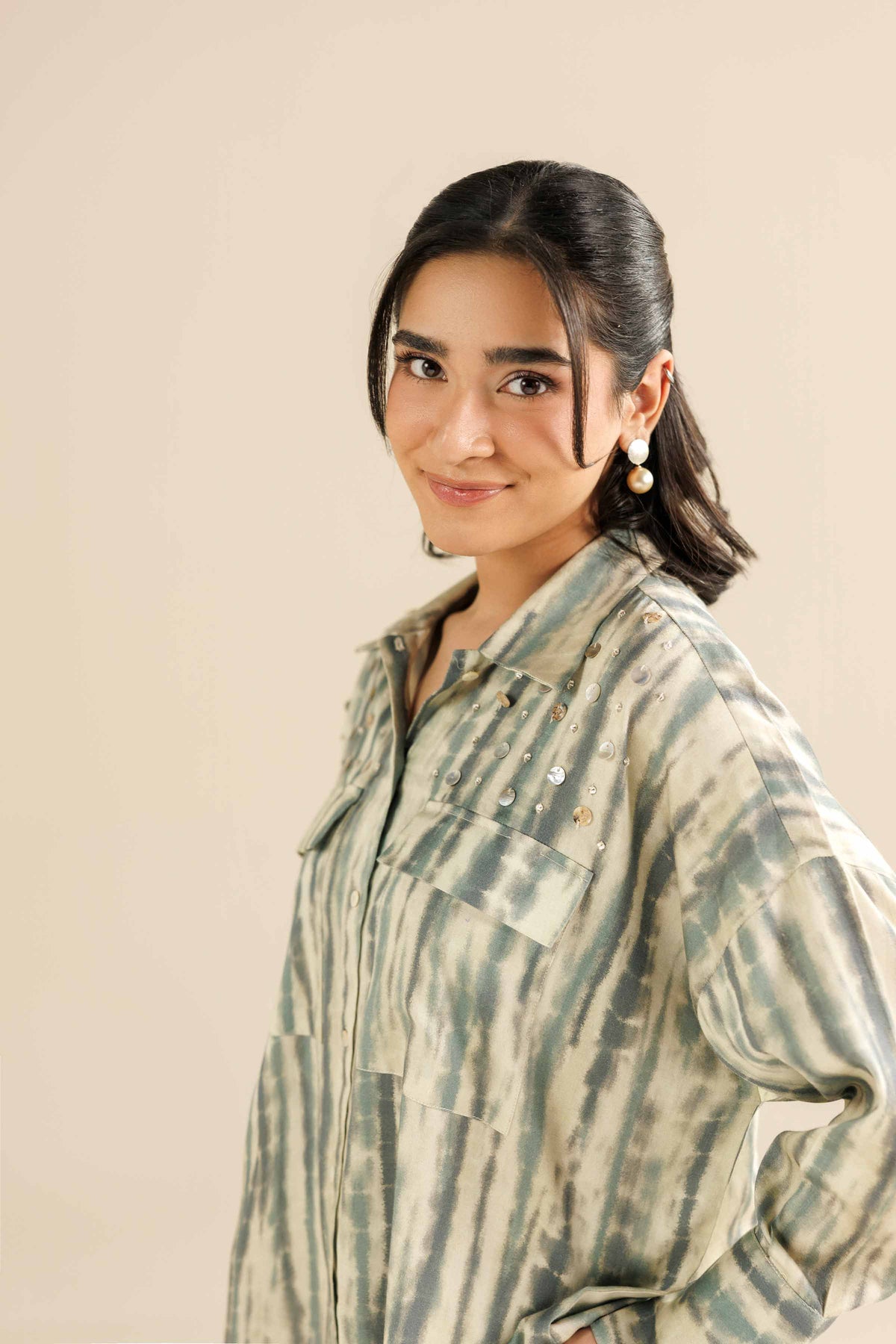 Green 2-Piece Printed Suit ready-to-wear