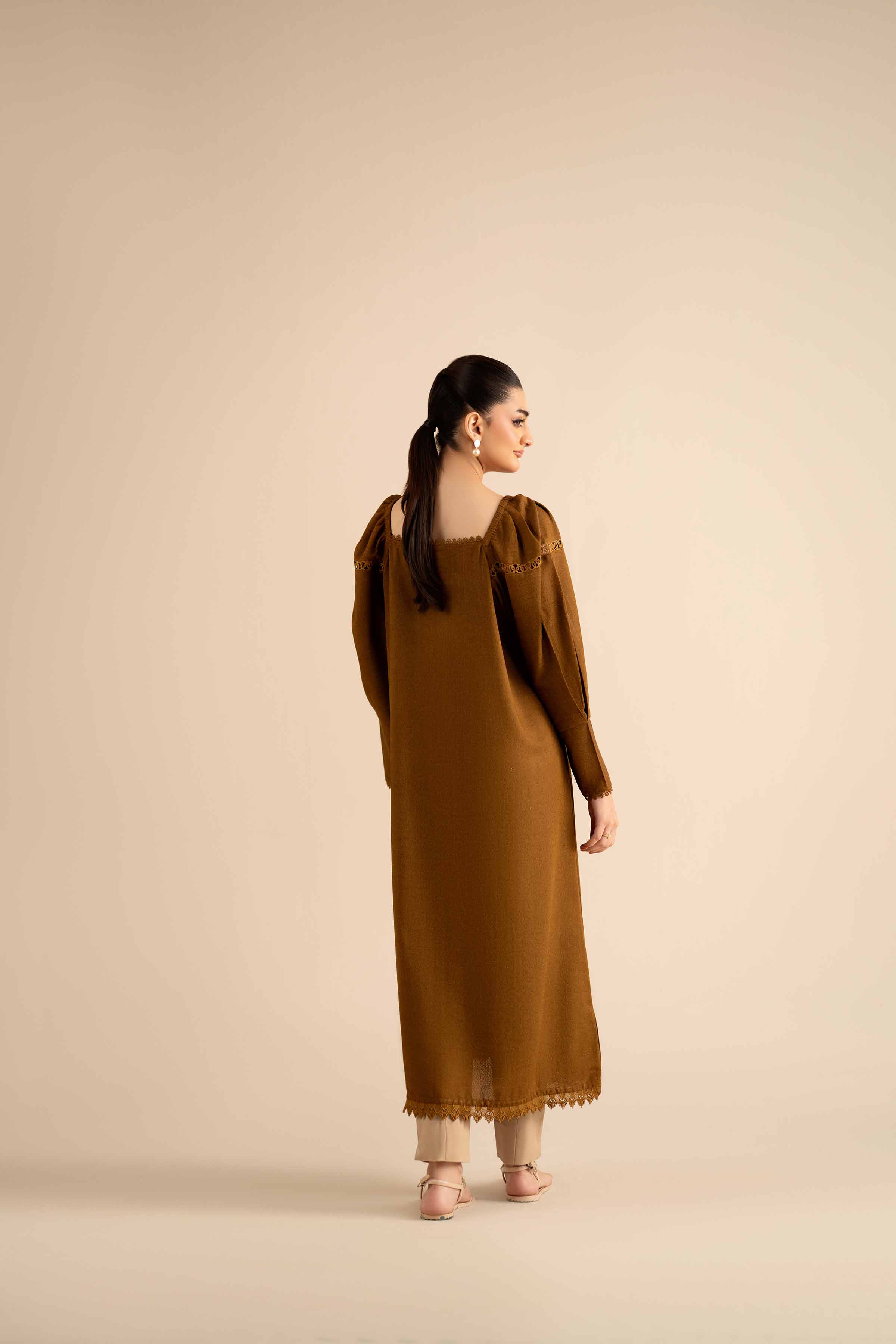 NishatUAE - Green Solids Karandi Ready to wear Dress