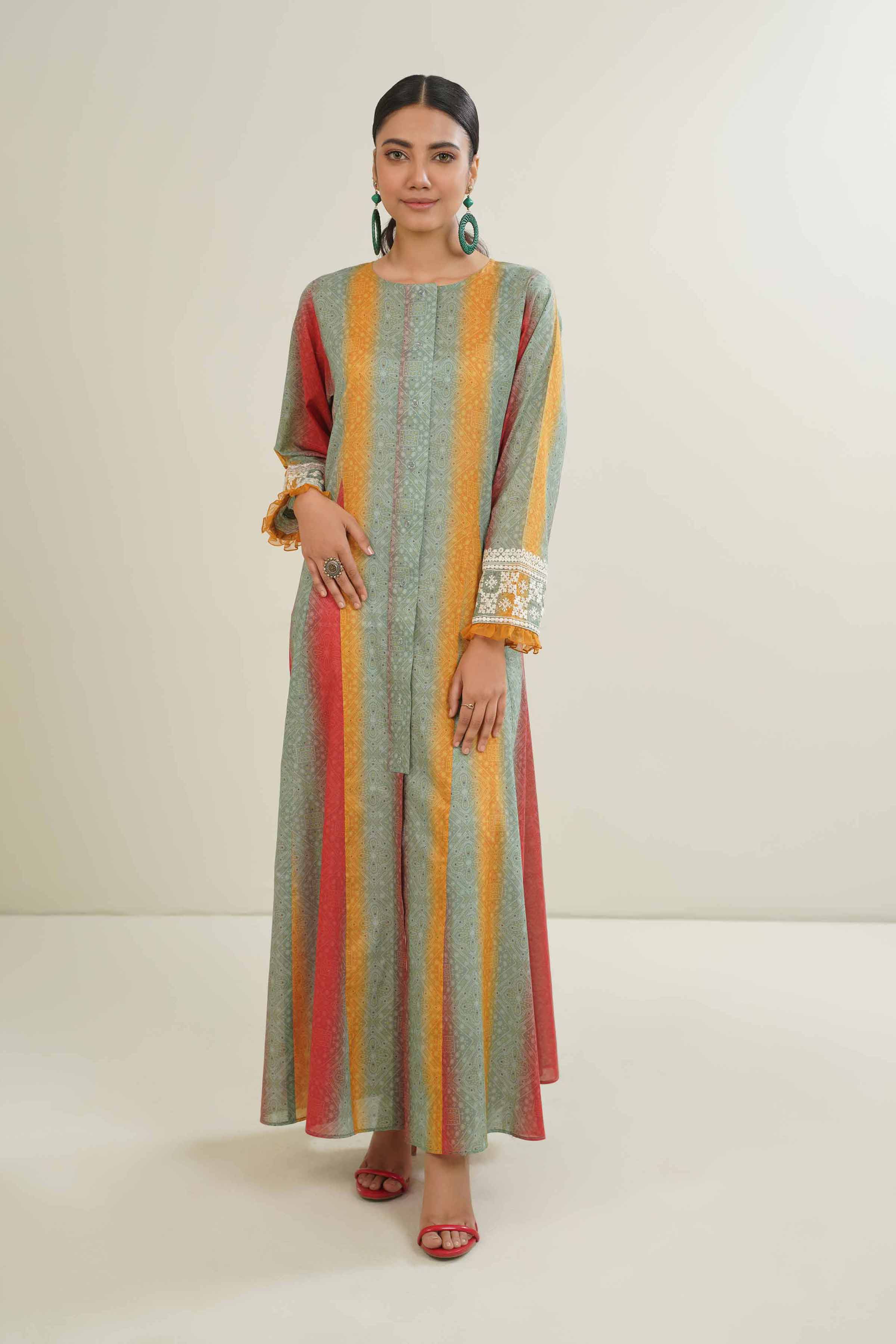 Printed Embroidered Fustaan - DE23-106