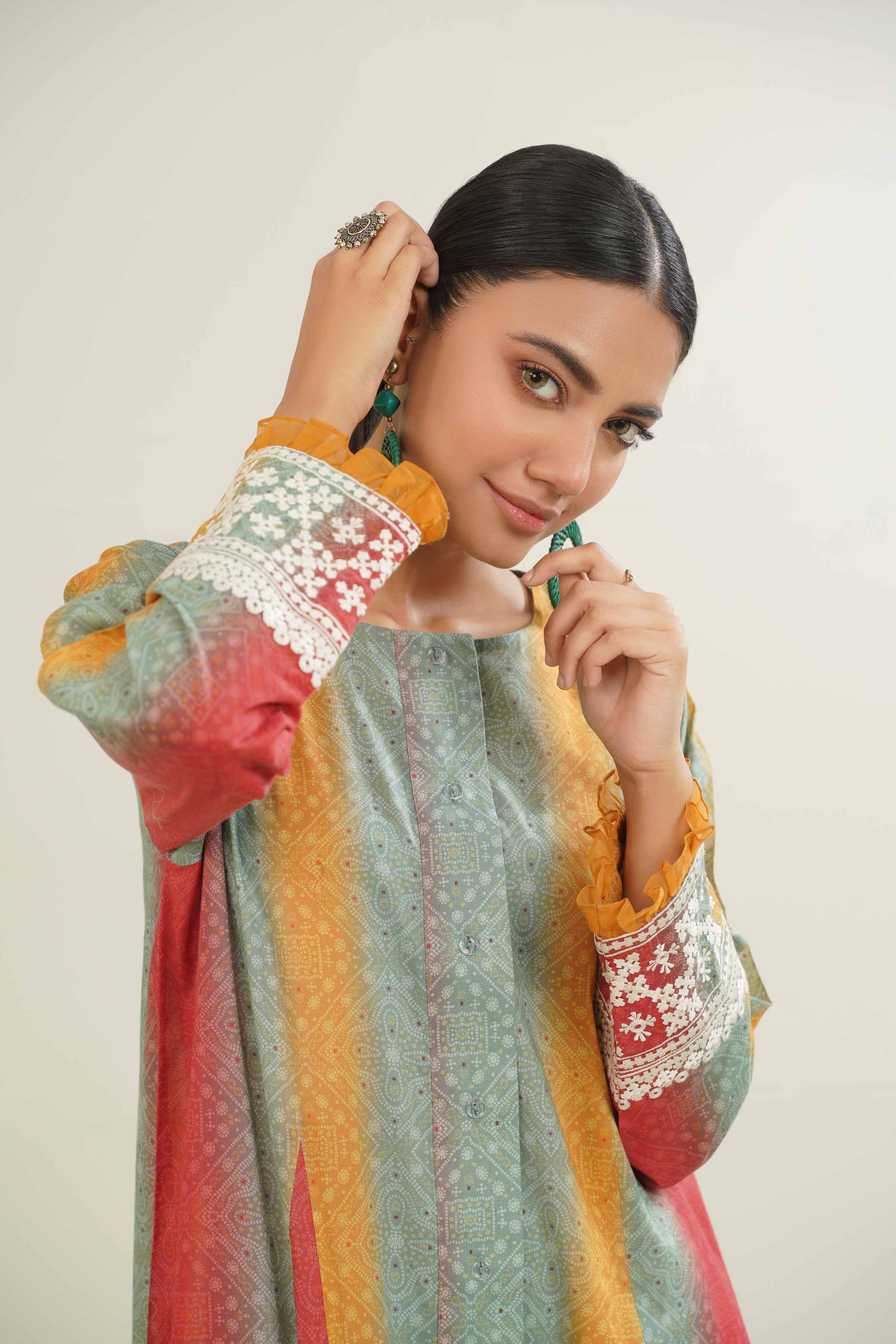 Printed Embroidered Fustaan - DE23-106