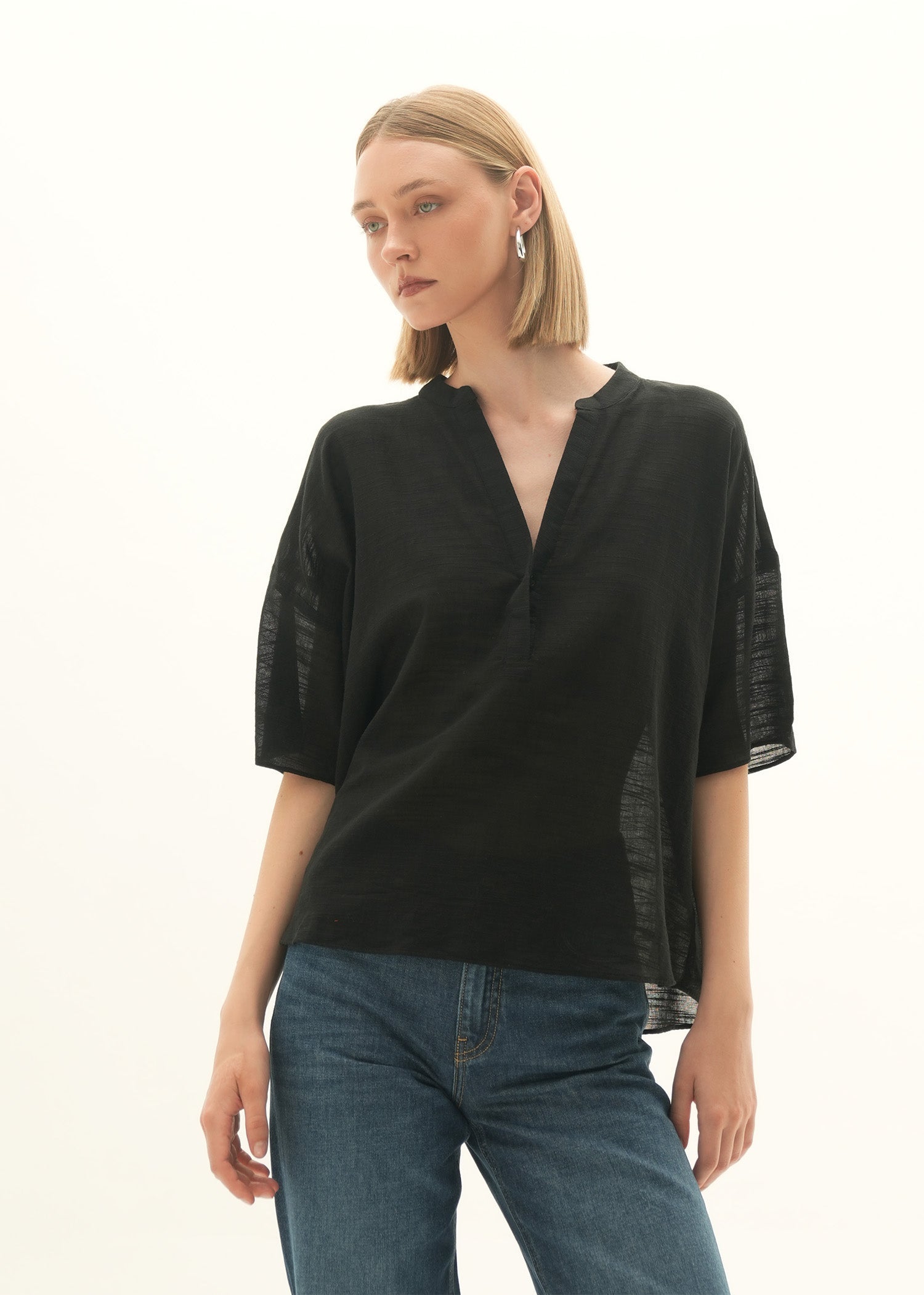 Linen Blend Blouse - KOA