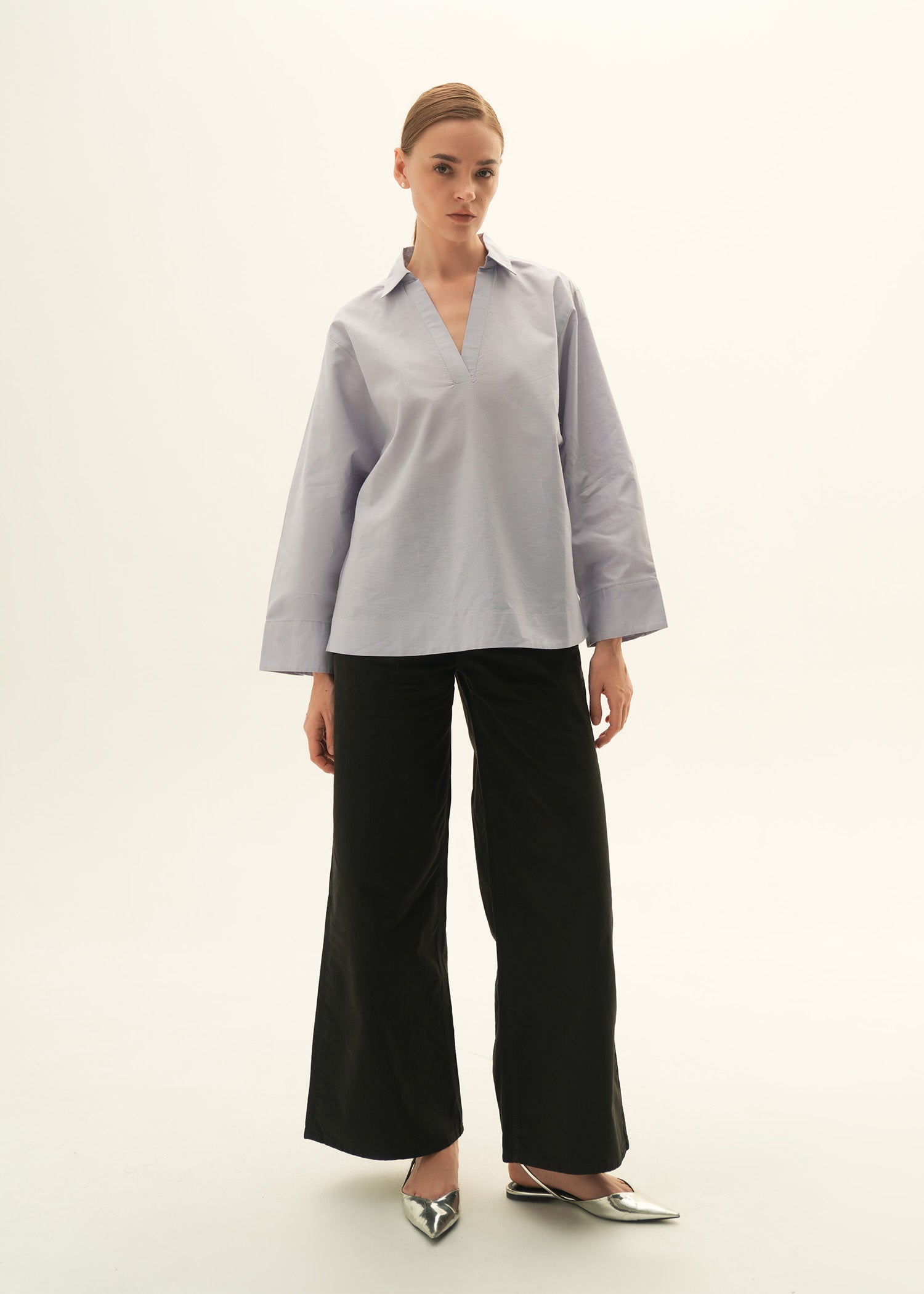 Basic Linen Blend Blouse - KOA