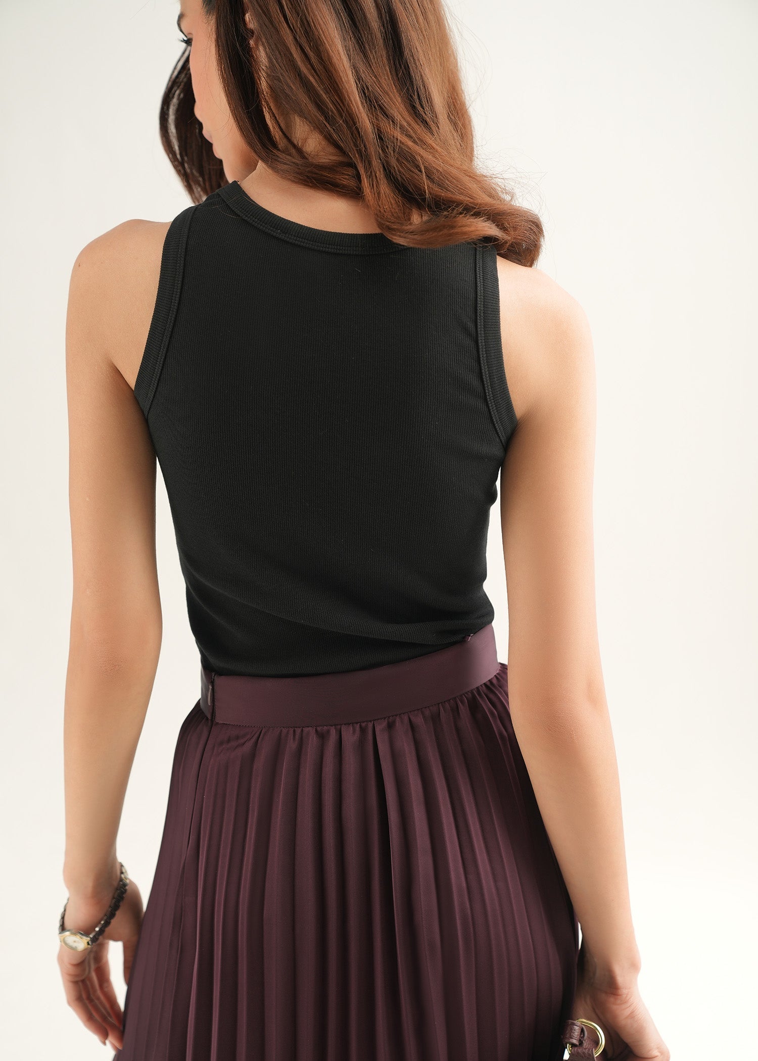 Satin Pleated Skirt - KOA