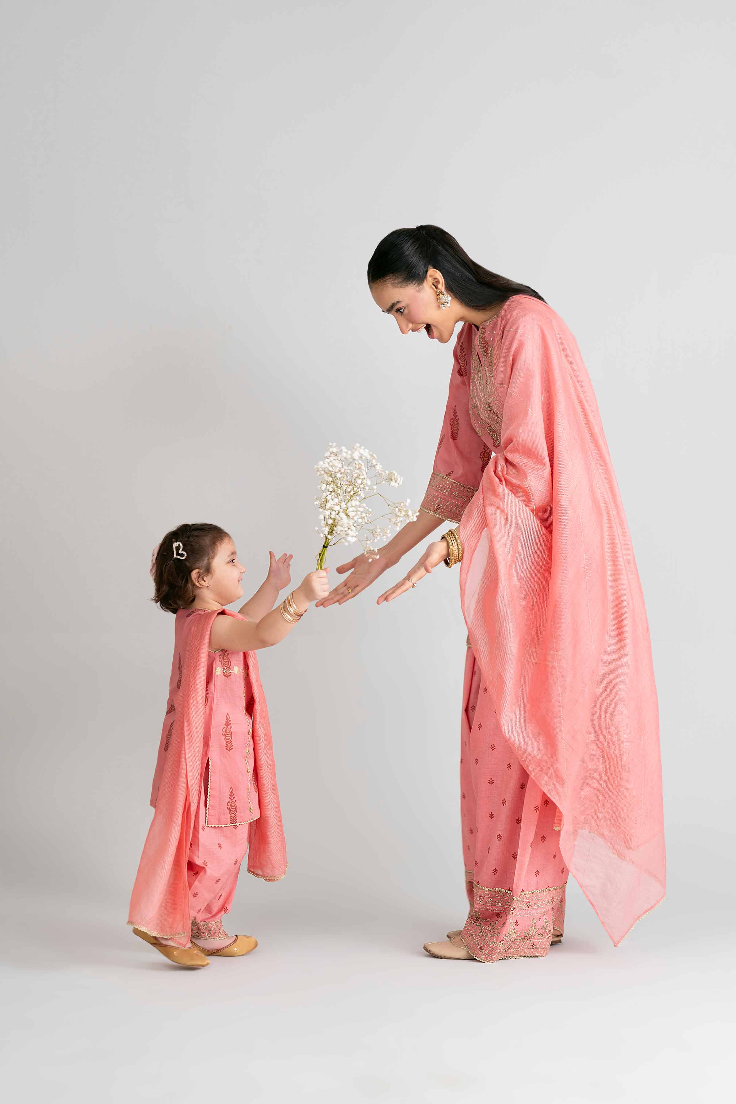 3 Piece - Printed Embroidered Suit - PMD26-42 D