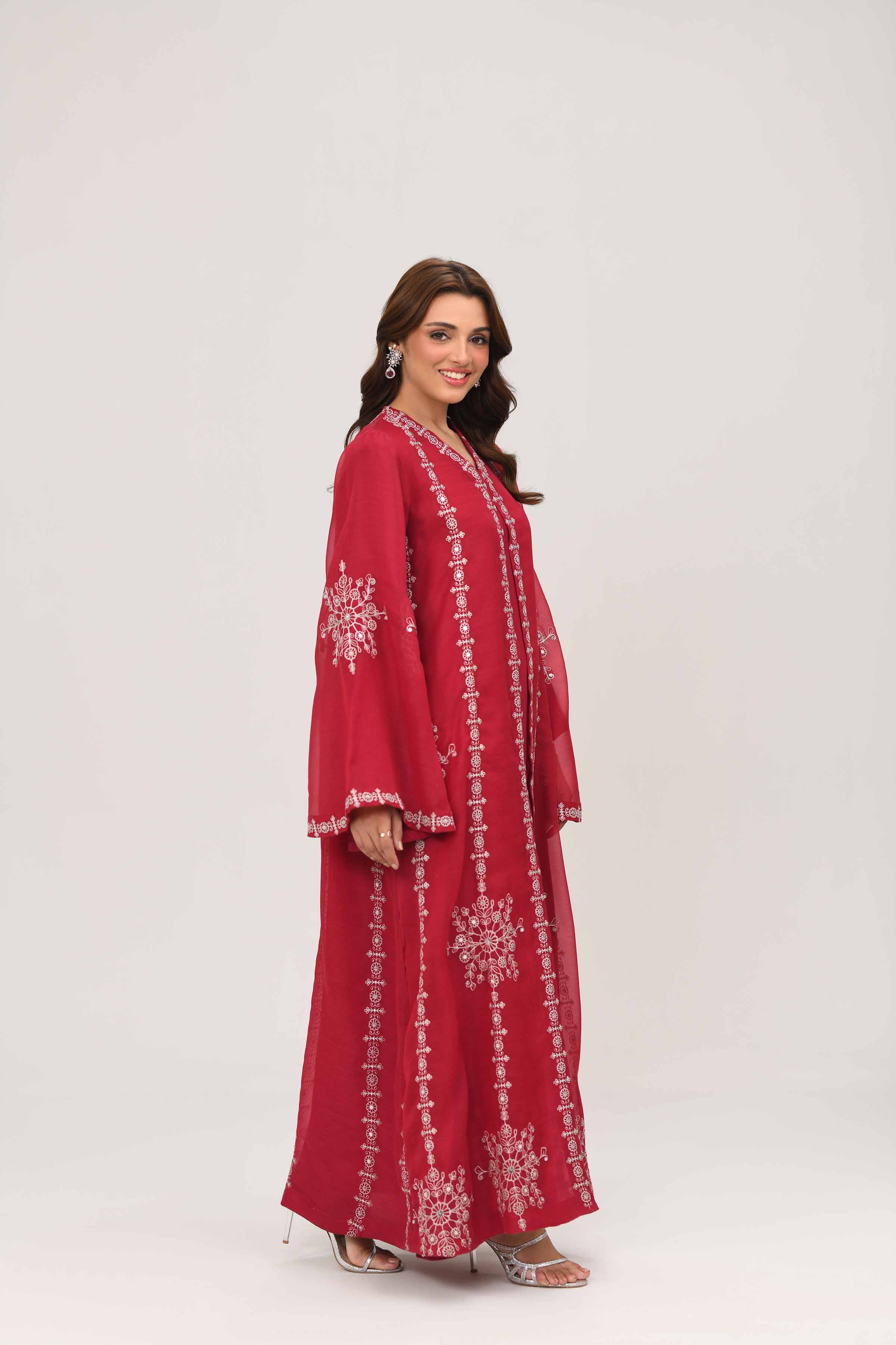 NISHATUAE - Pink Embroidered Polyester 2-piece Ready to wear Dress