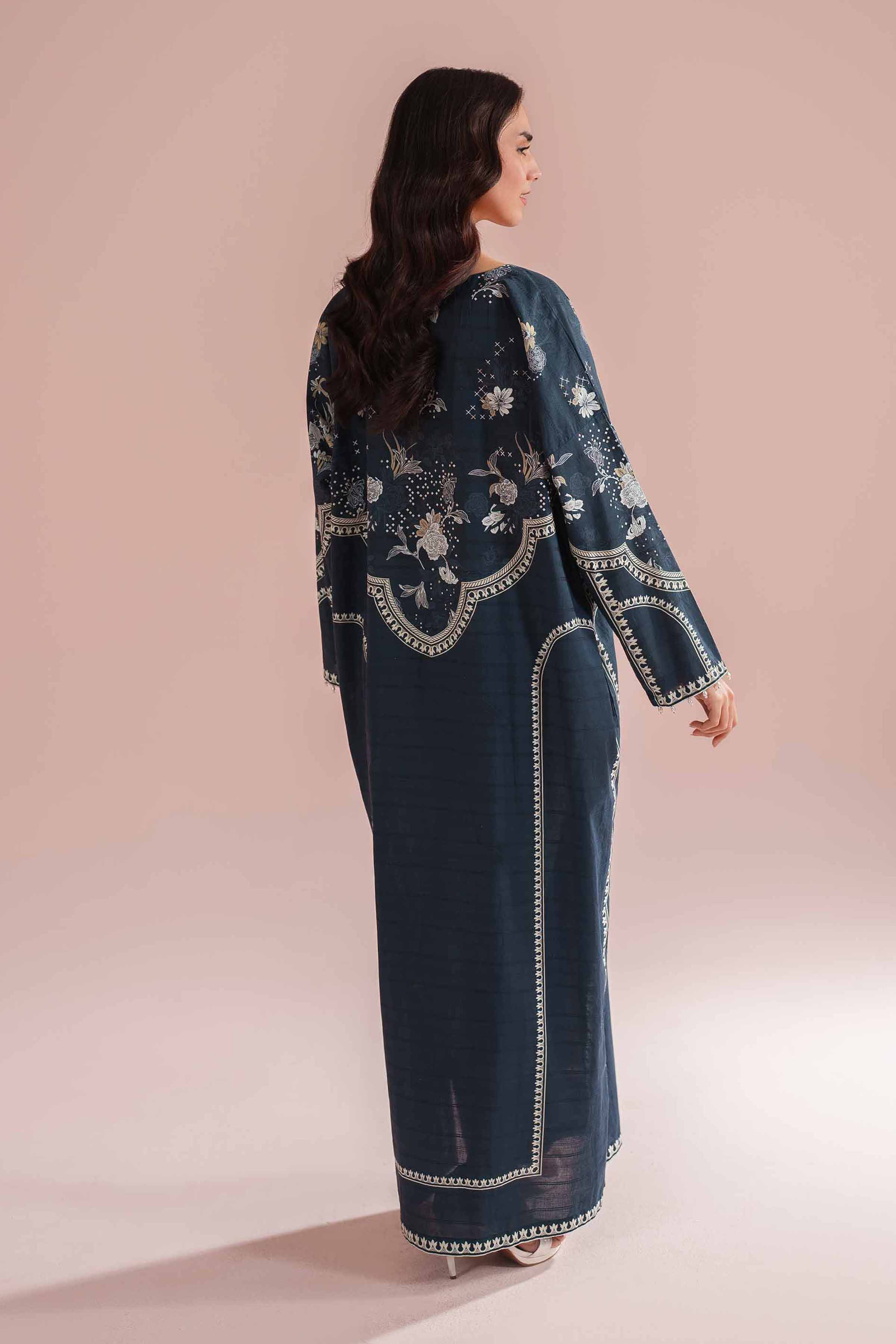 Printed Shirt - FE26-28 NishatUAE Blue Lawn 1PC Printed Ready To Wear