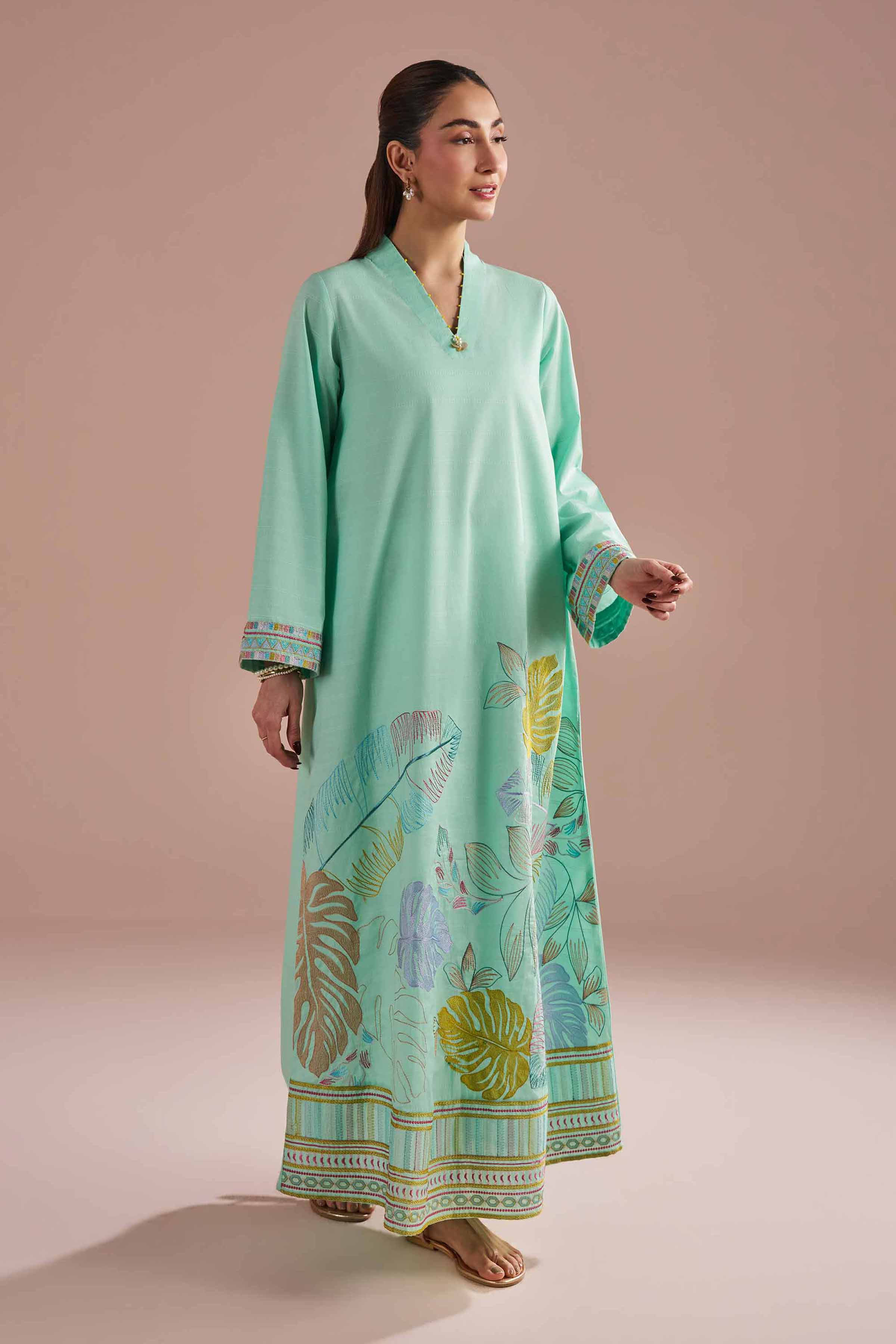 Embroidered Dress - FE26-30 Blue Lawn 1PC Embroidered READY TO WEAR