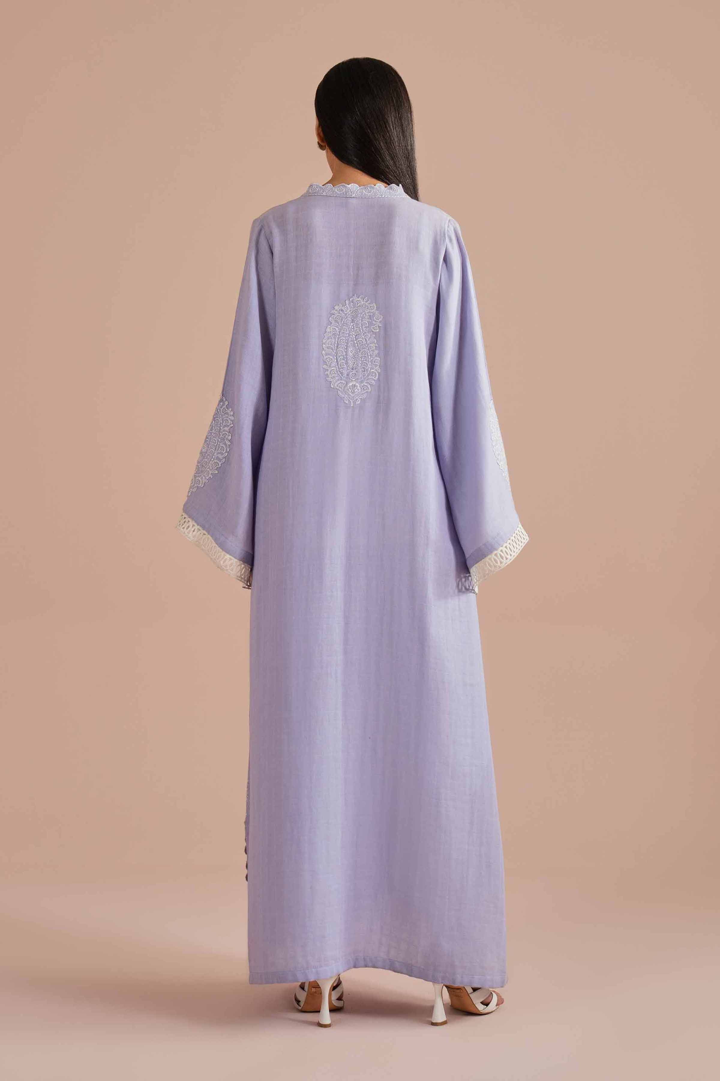 Embroidered Shirt - FE26-40 Ready To Wear Purple Dobby 1PC Embroidered