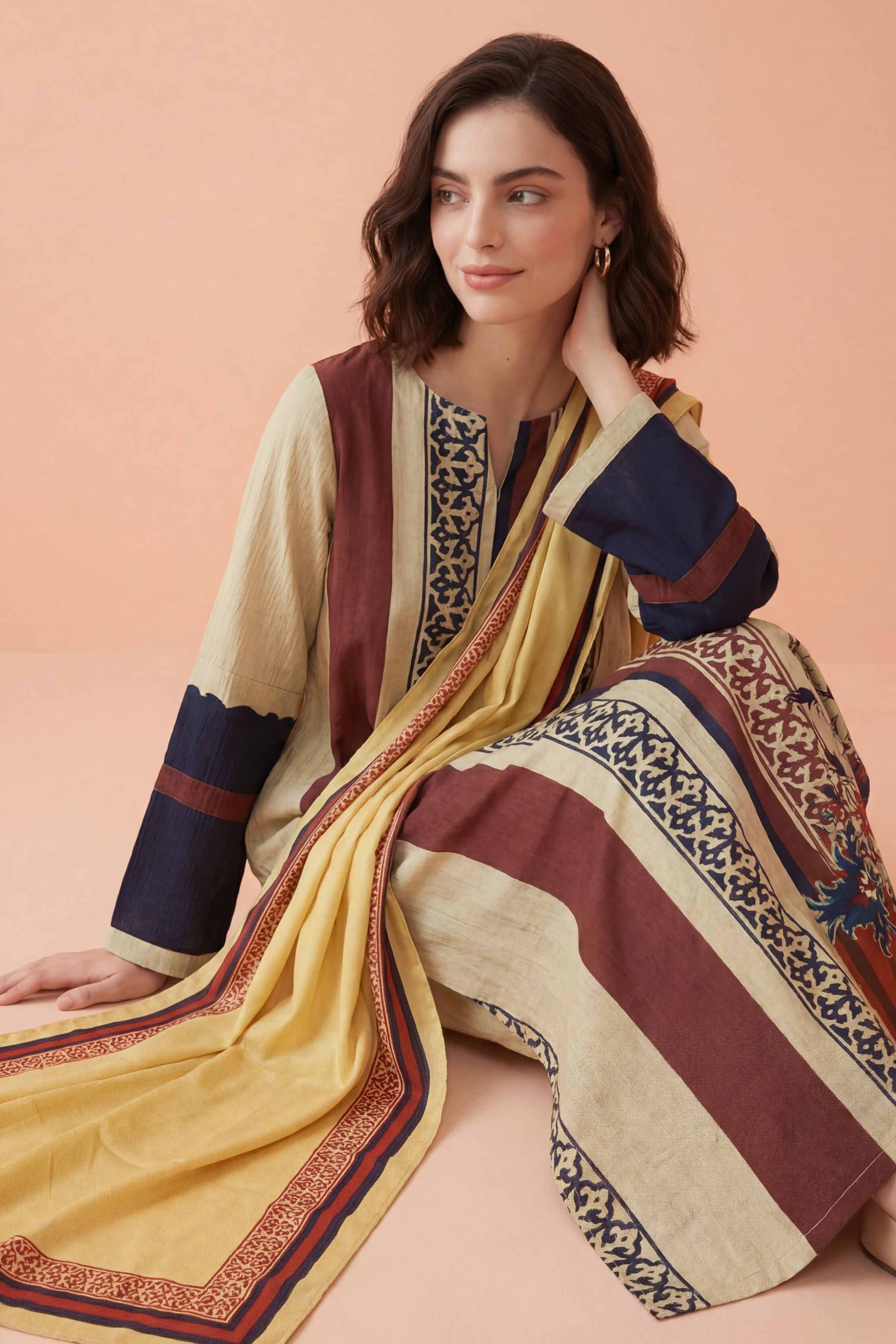 2 Piece - Printed Shirt - FE26-44