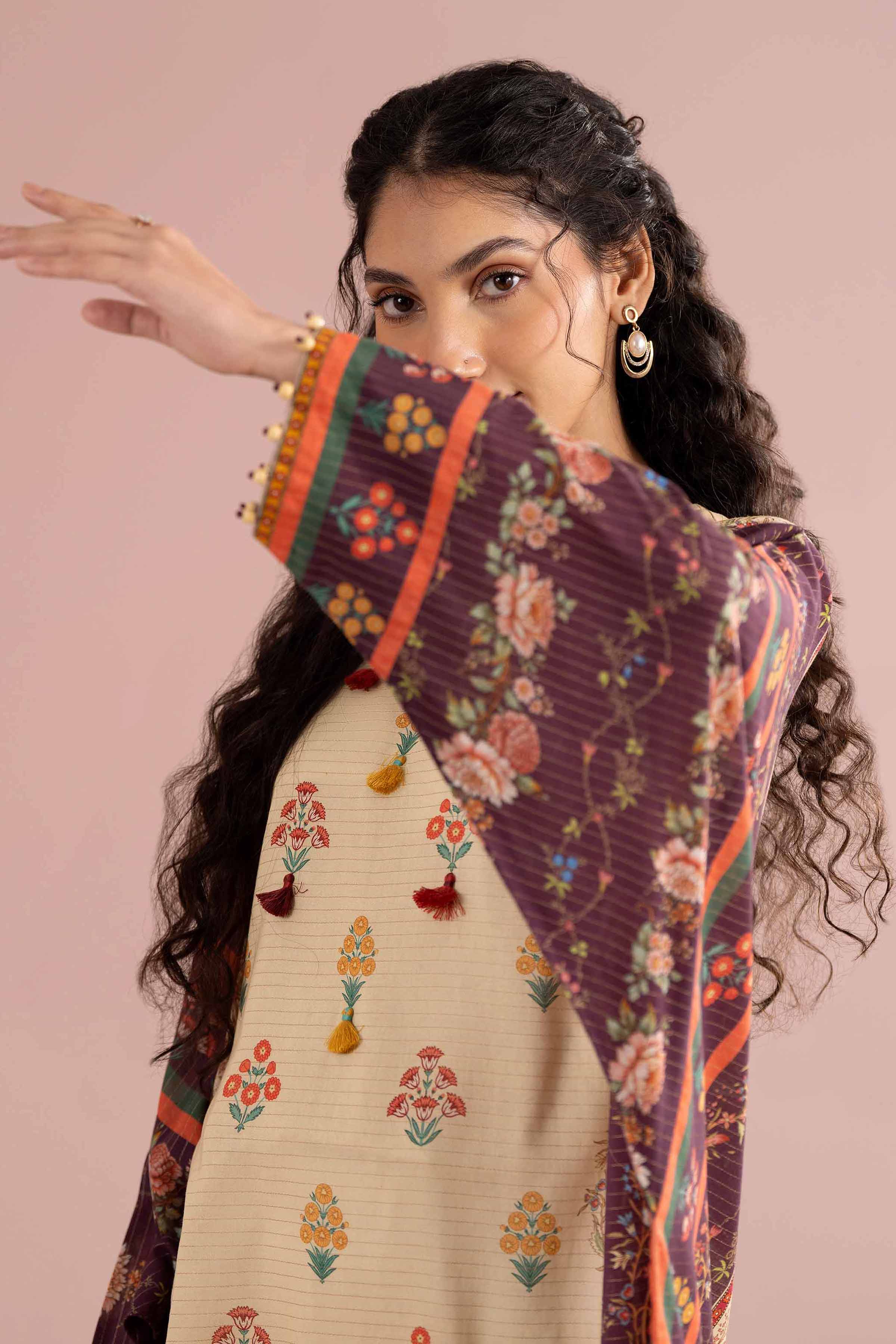 Printed Shirt - FE26-52 Beige Lawn 1PC Printed
