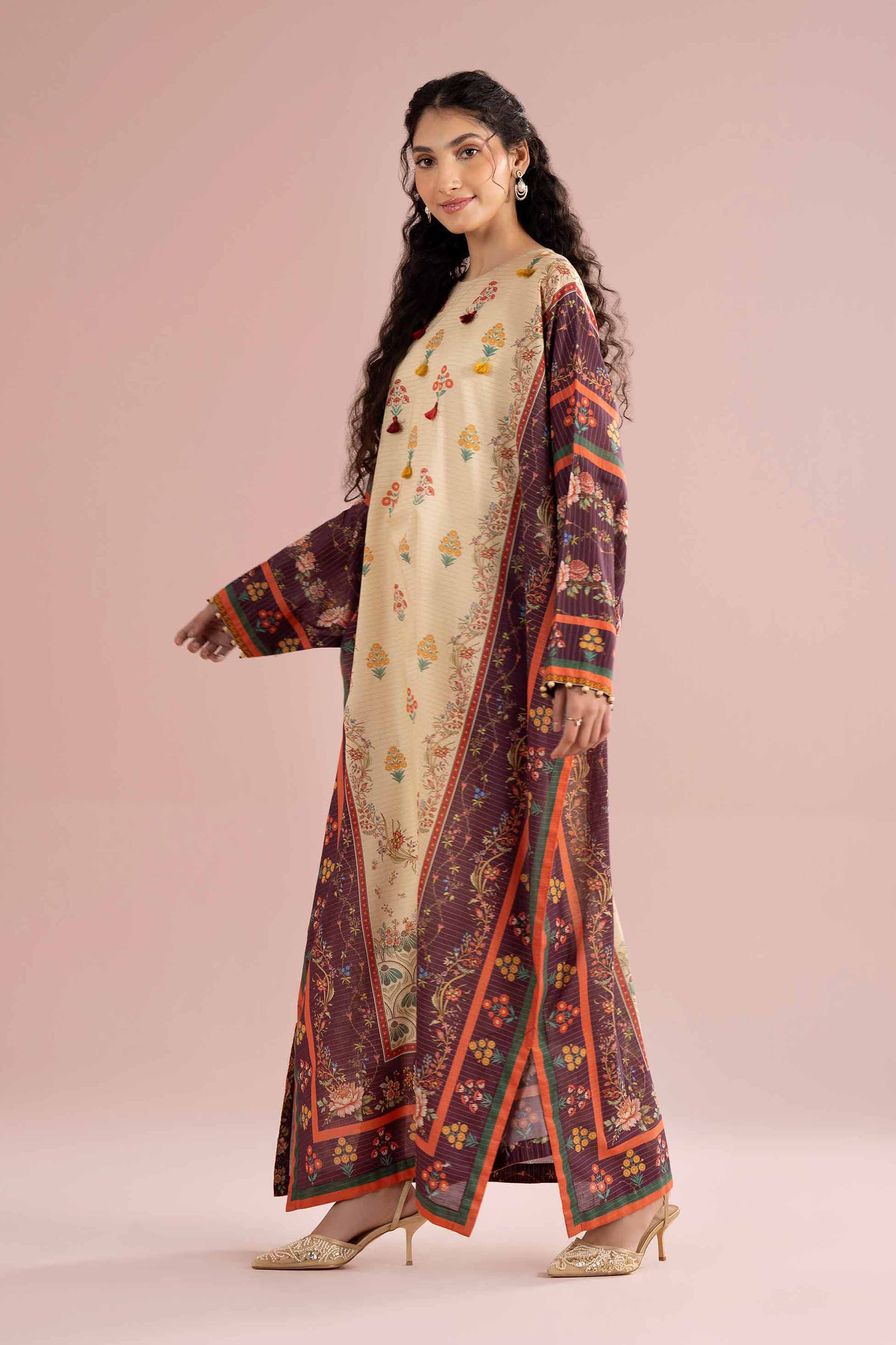 Printed Shirt - FE26-52 Beige Lawn 1PC Printed