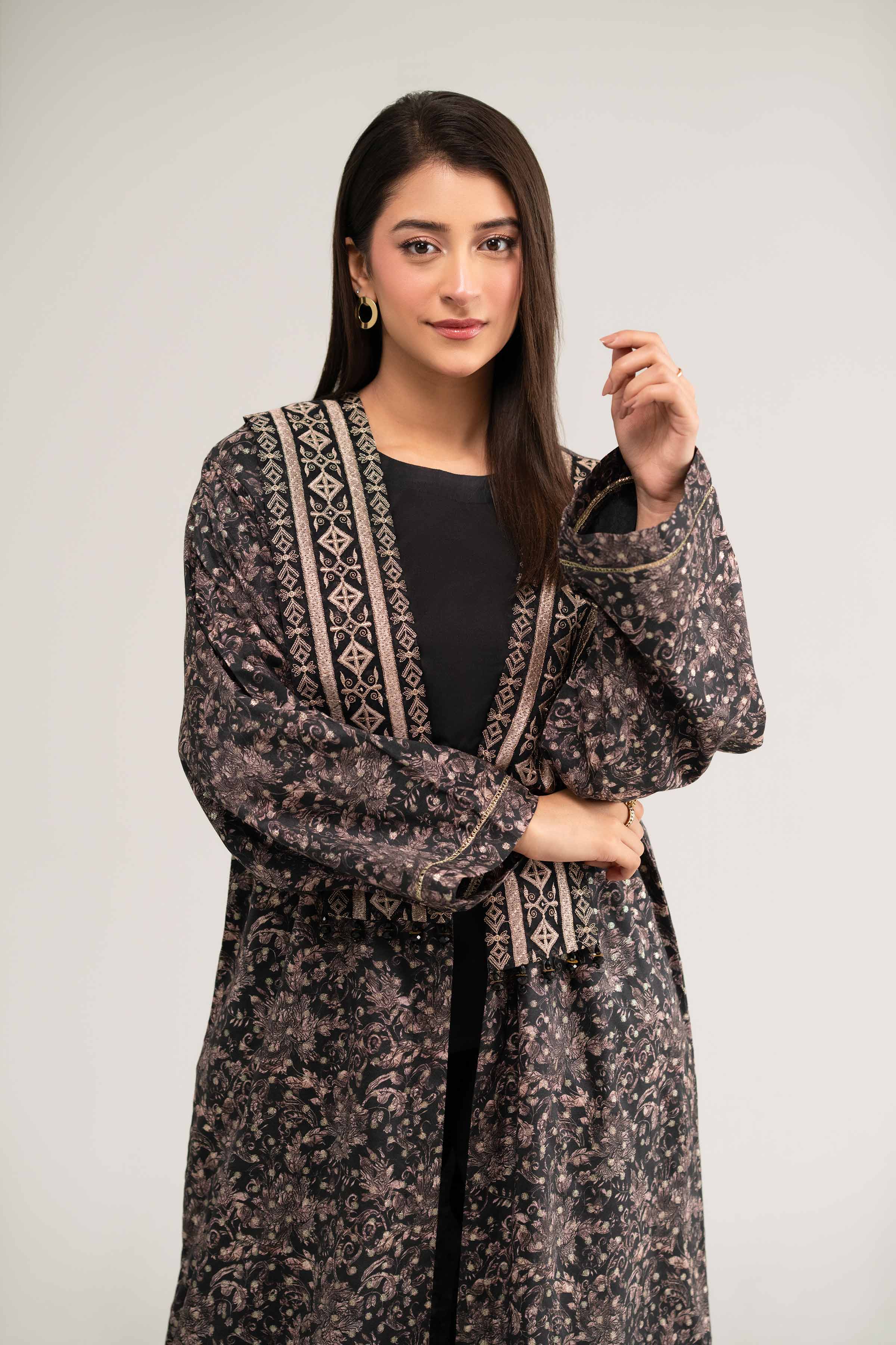 Printed Embroidered Gown - FS25-18