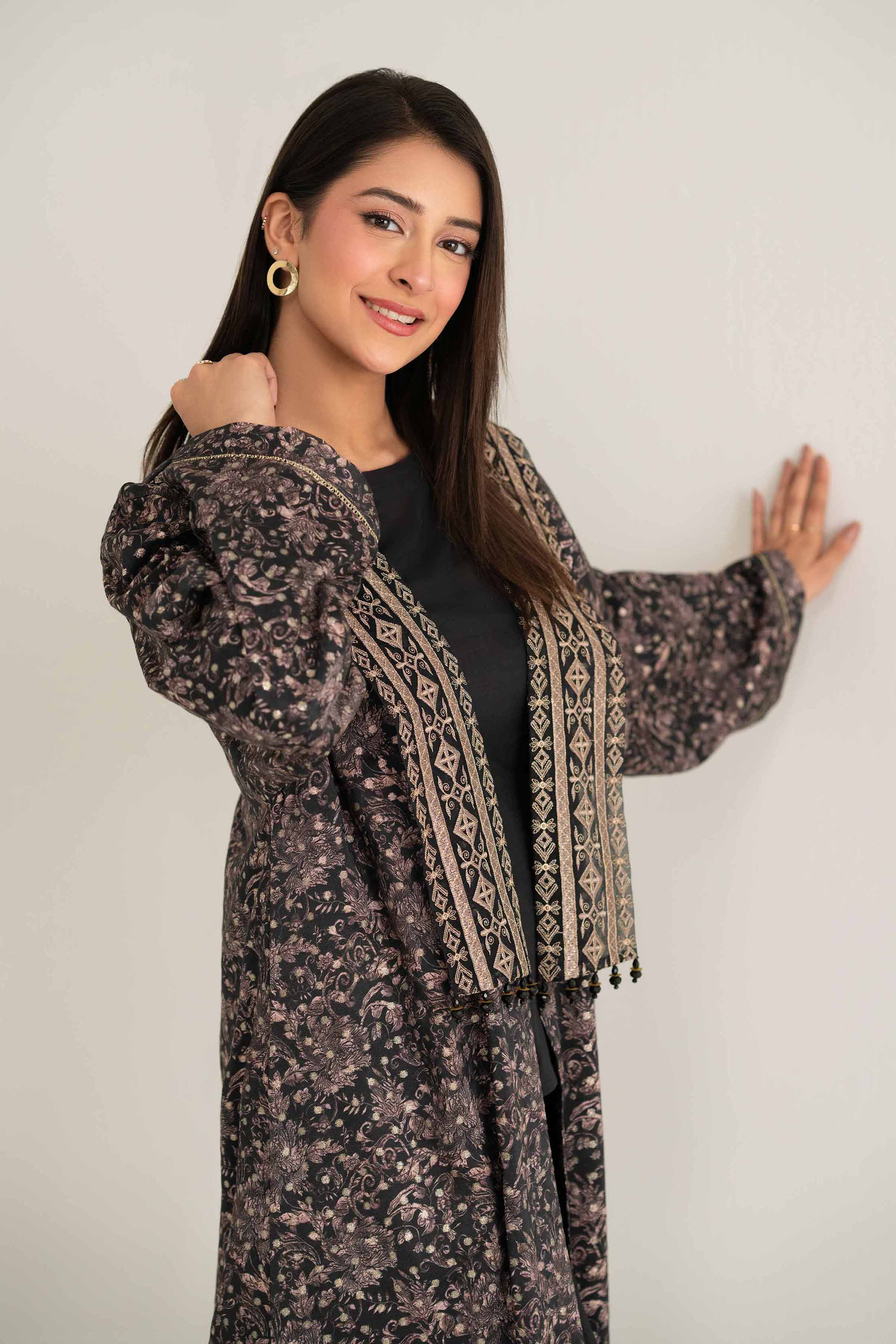 Printed Embroidered Gown - FS25-18