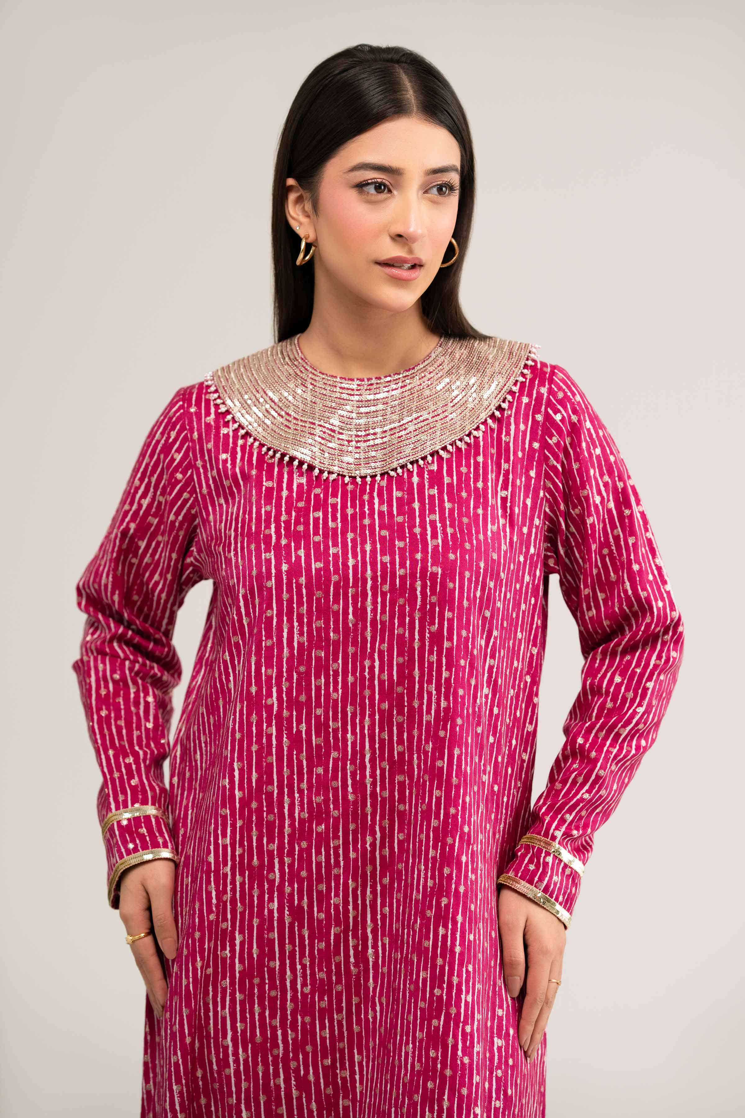 Printed Embroidered Shirt - FS25-24