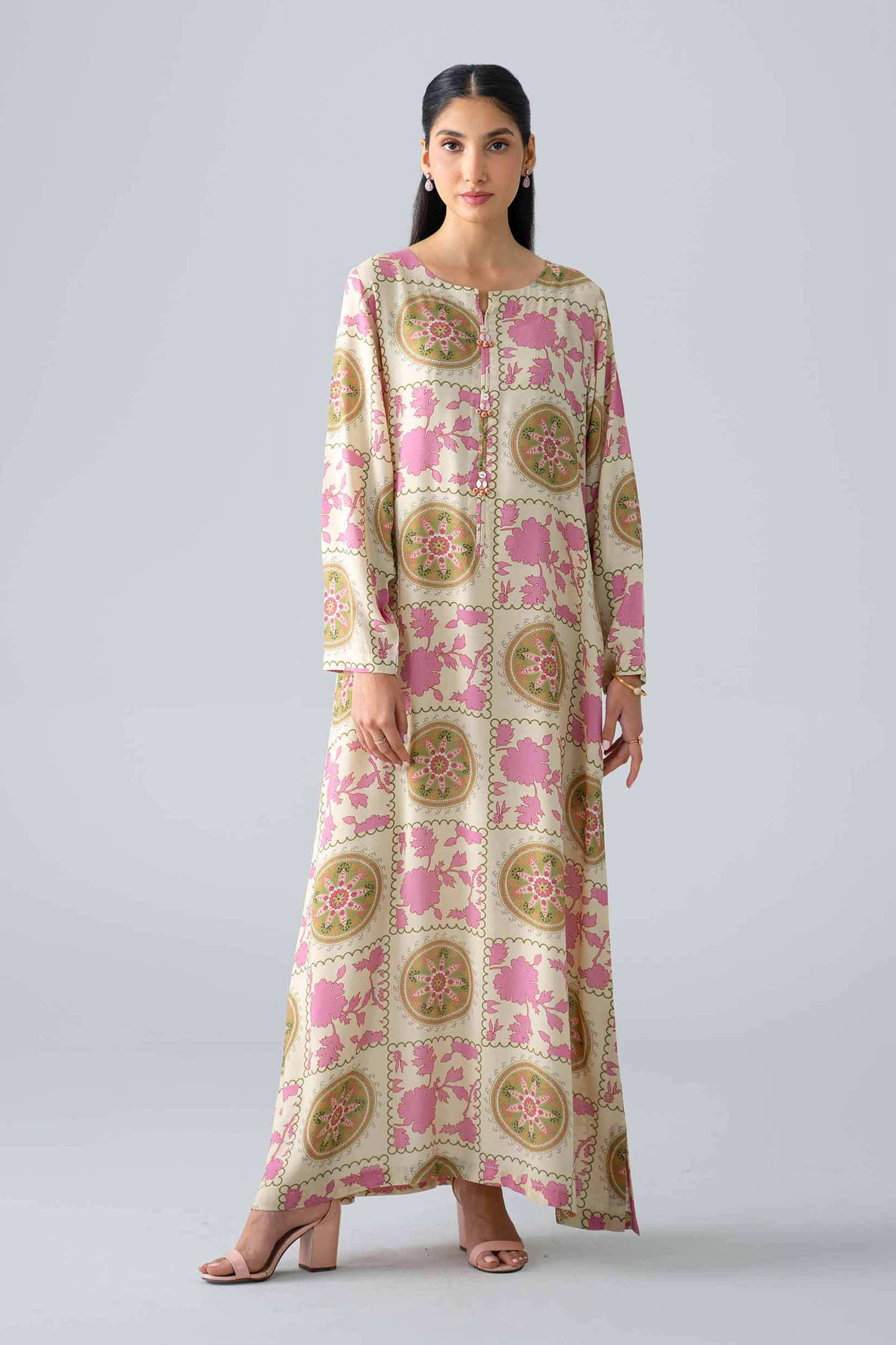 Printed Dress - FS26-29 Multi Dobby 1PC Printed Ready To Wear