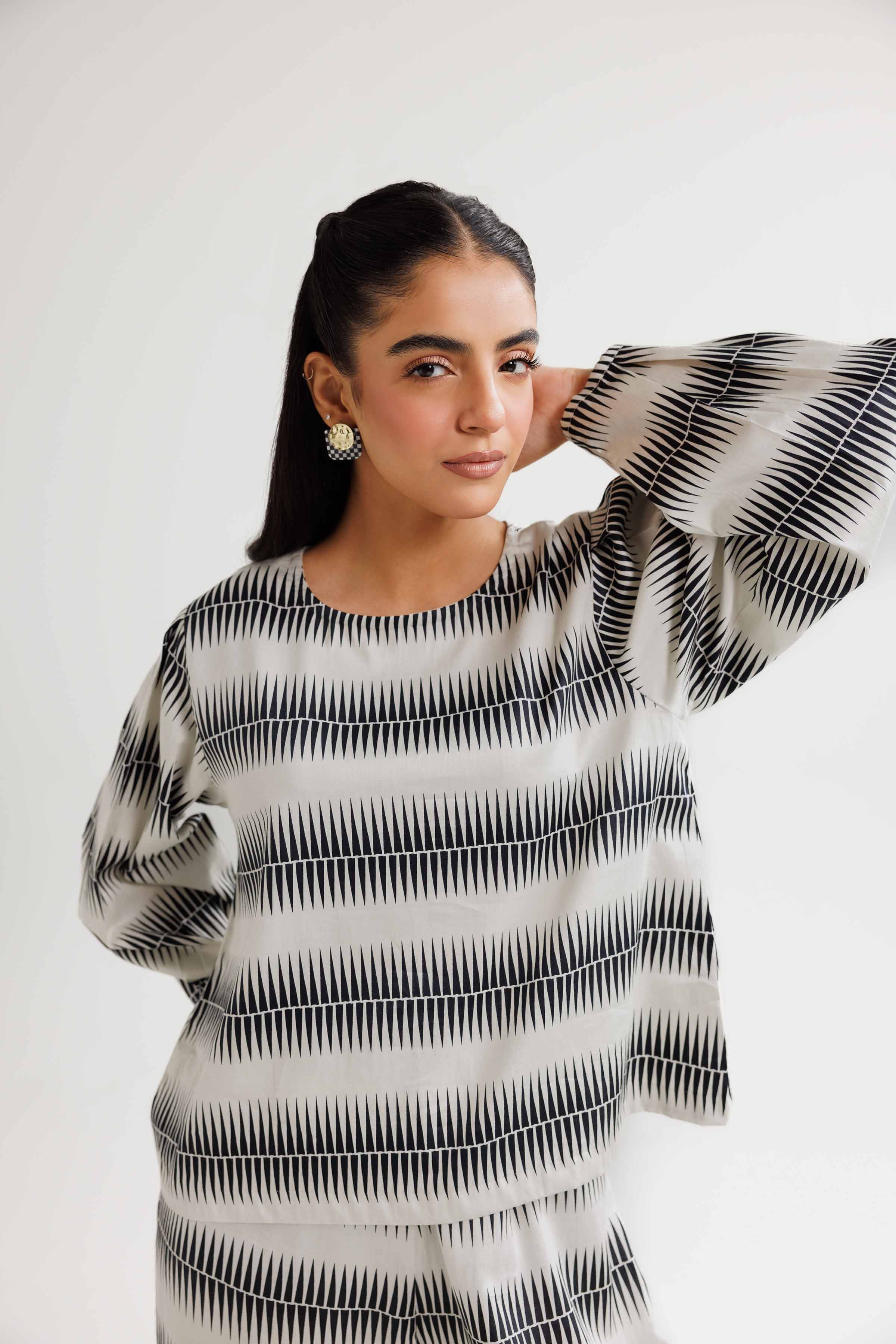 2 Piece - Printed Embroidered Suit - FW24-49