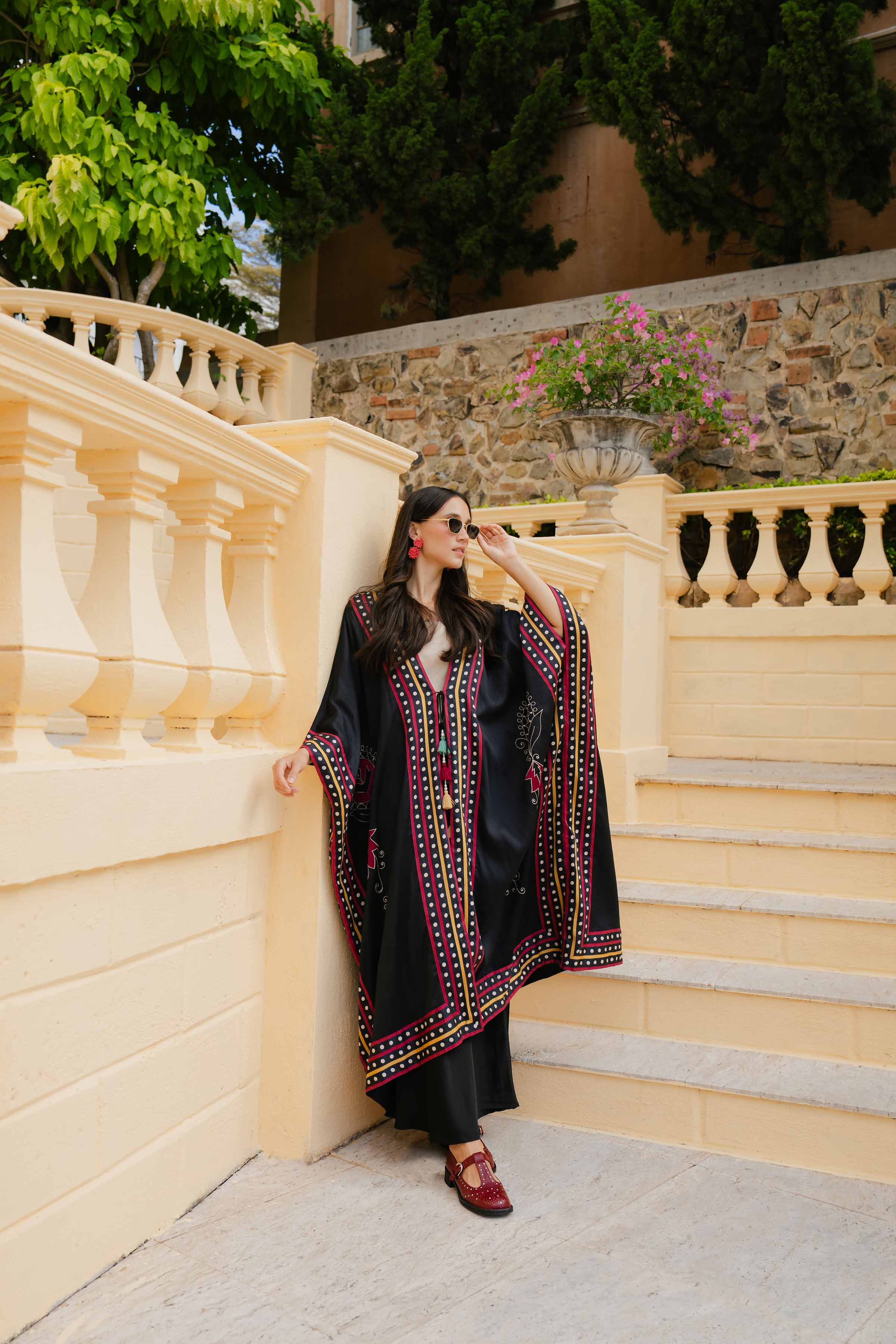 Printed Embroidered Kaftan - FW24-52
