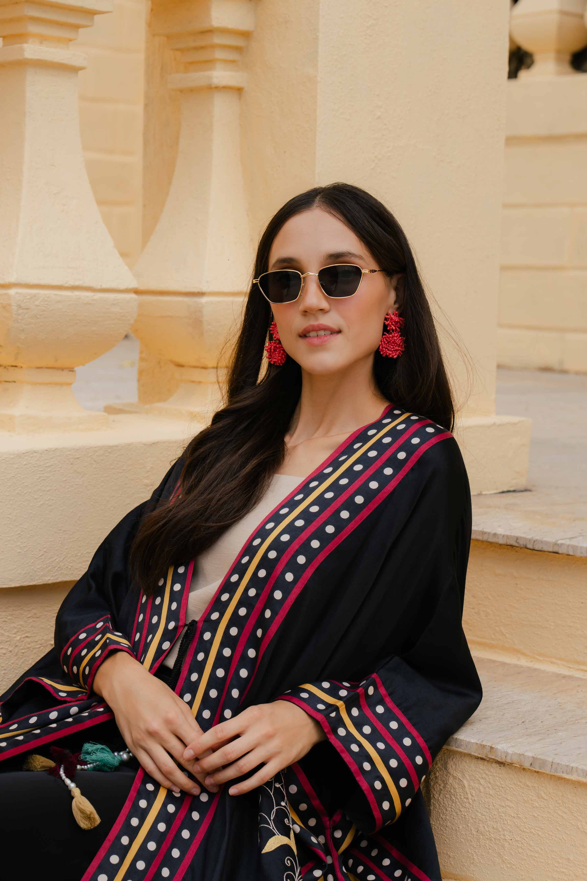 Printed Embroidered Kaftan - FW24-52