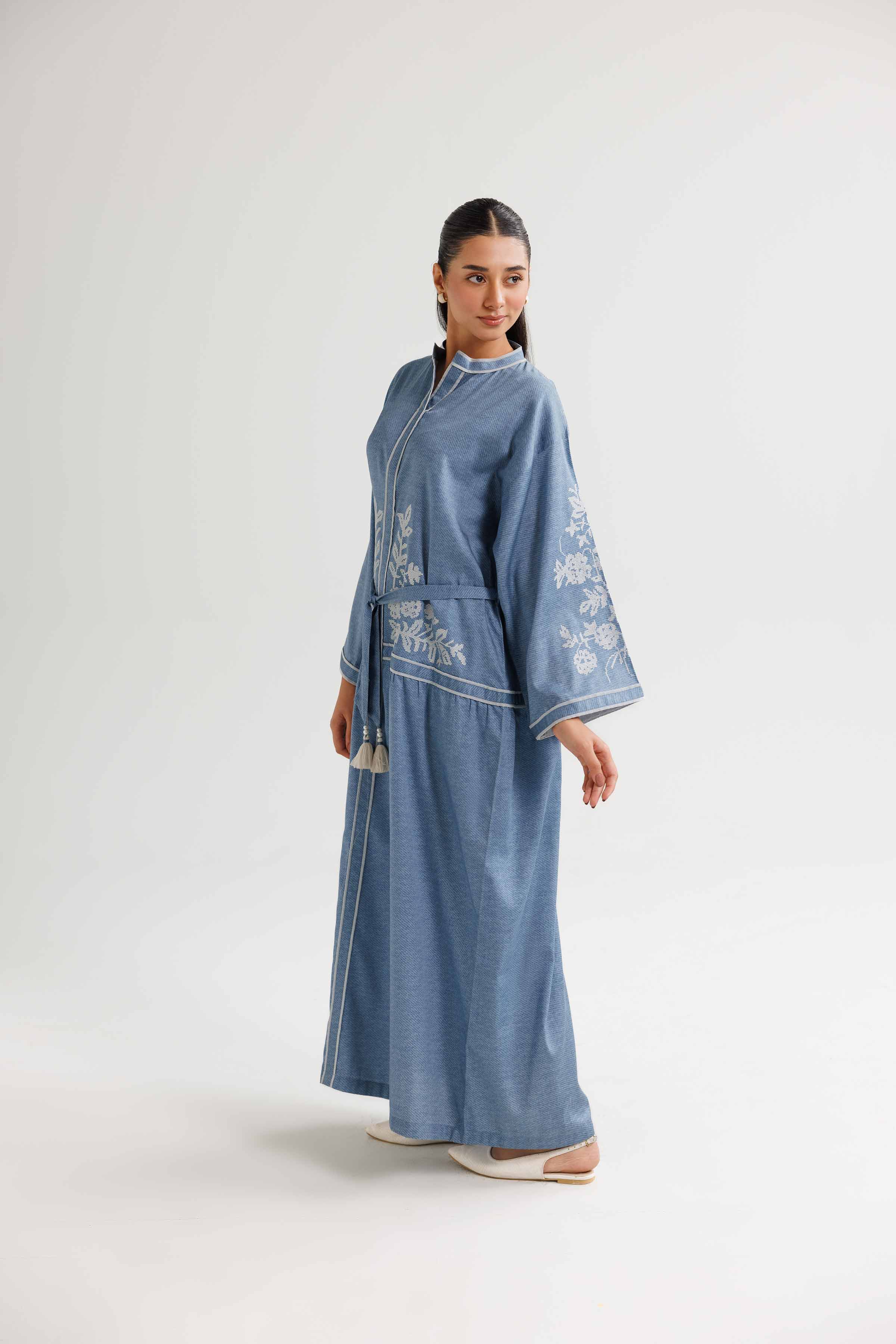 Printed Embroidered Dress - FW24-59